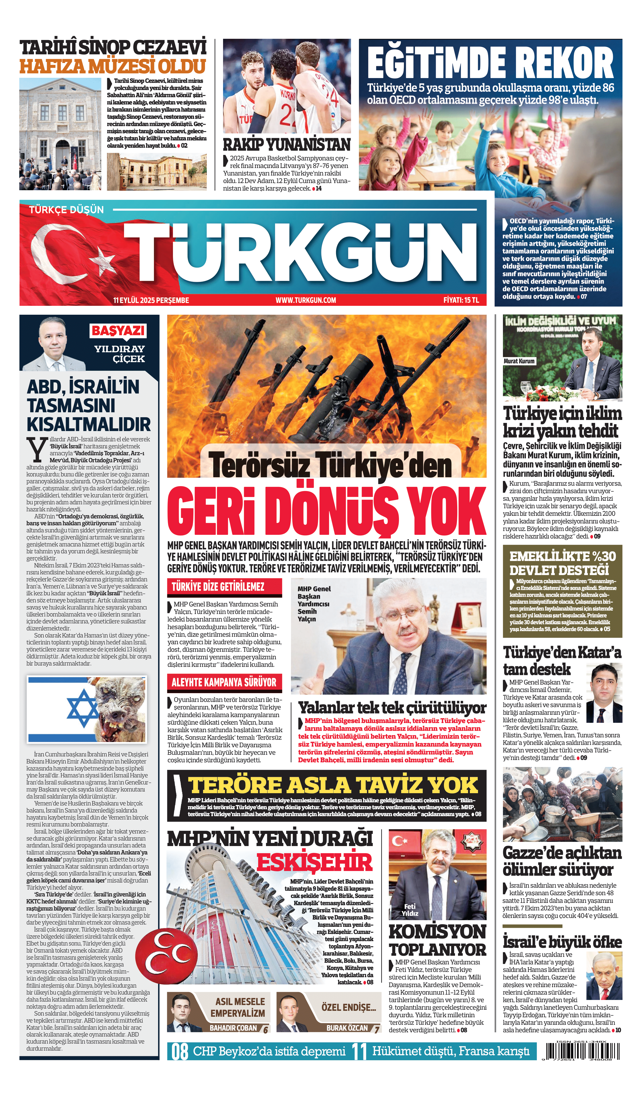 https://www.turkgun.com/Türkgün Gazetesi 11 Eylül 2025