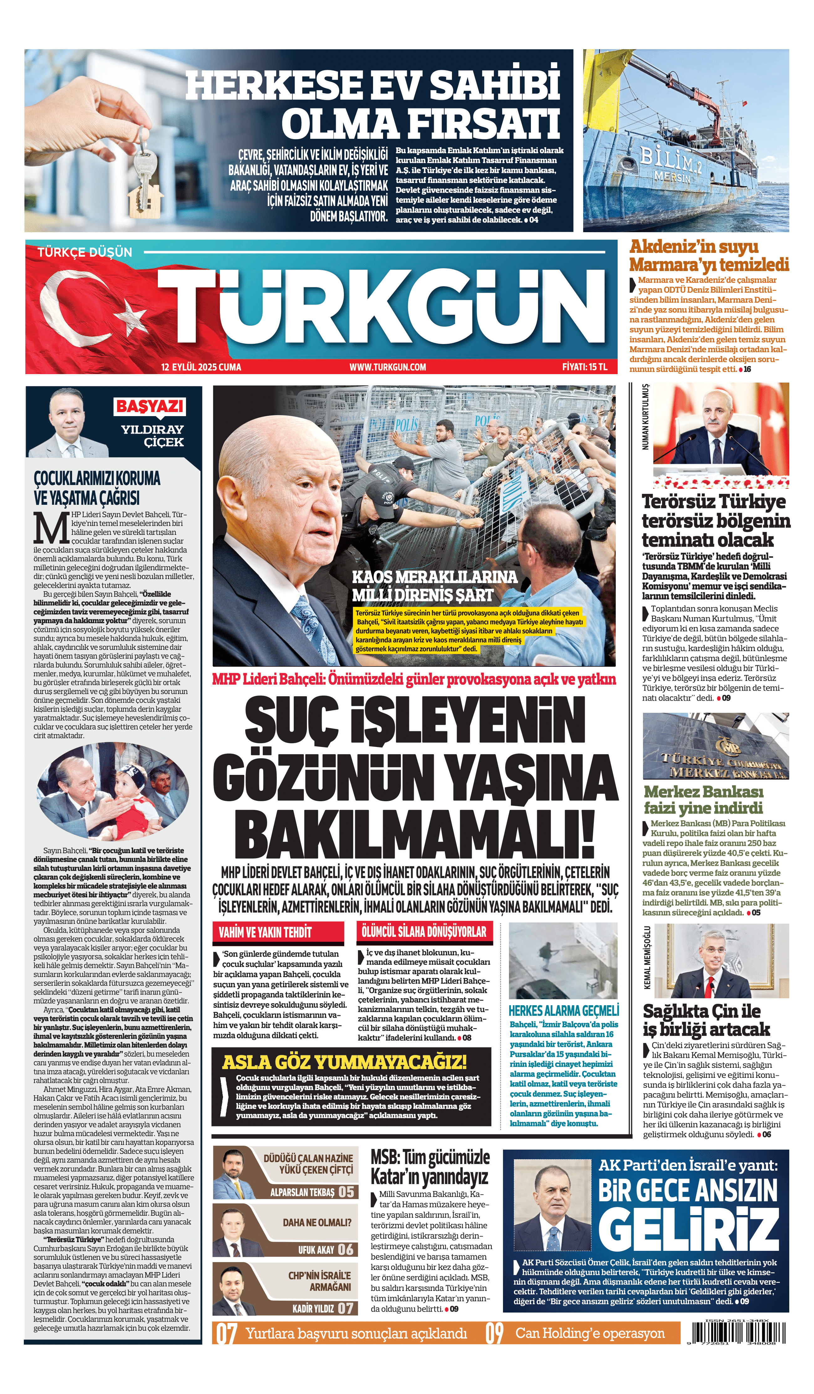 https://www.turkgun.com/Türkgün Gazetesi 12 Eylül 2025
