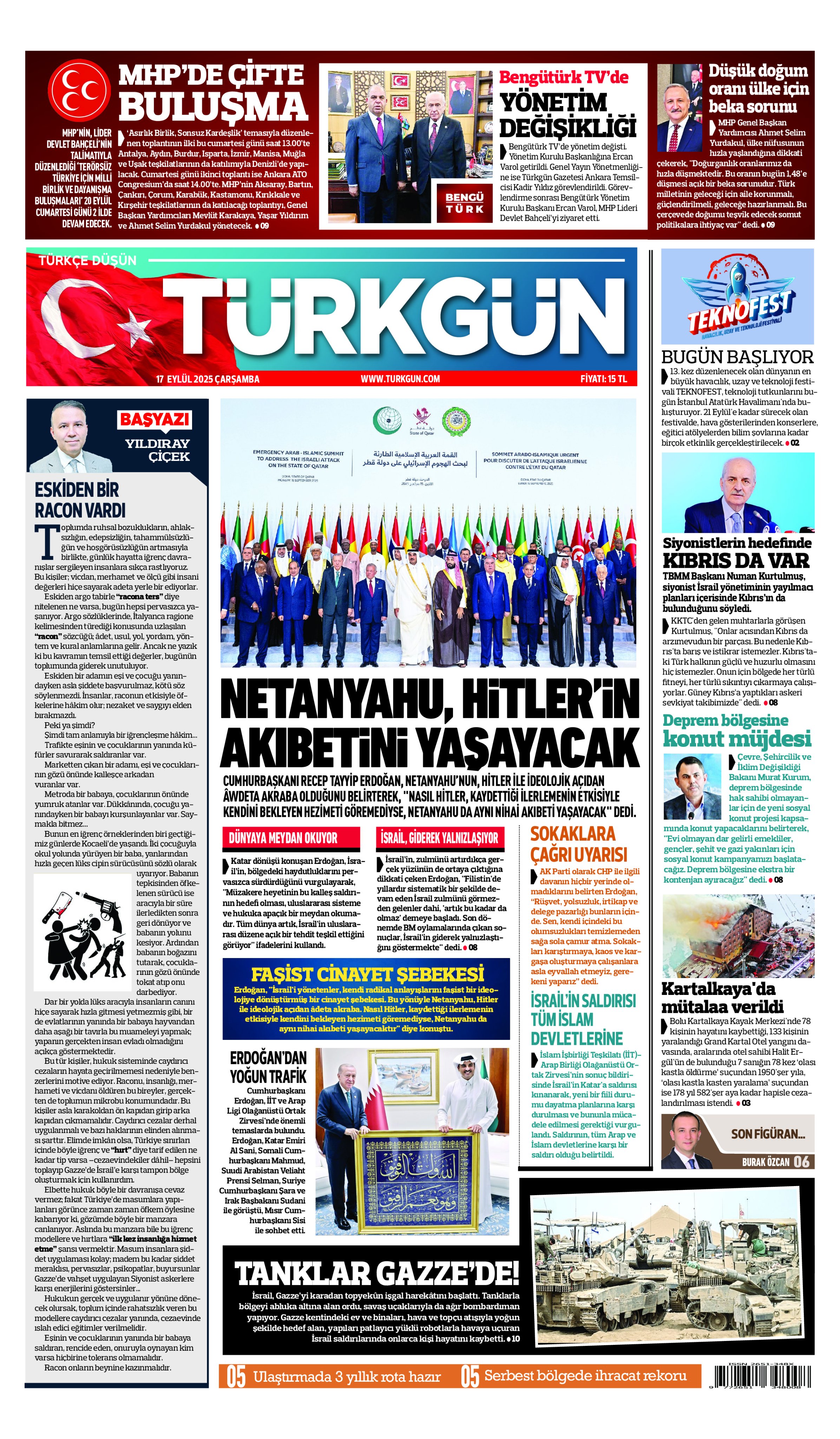https://www.turkgun.com/Türkgün Gazetesi 17 Eylül 2025