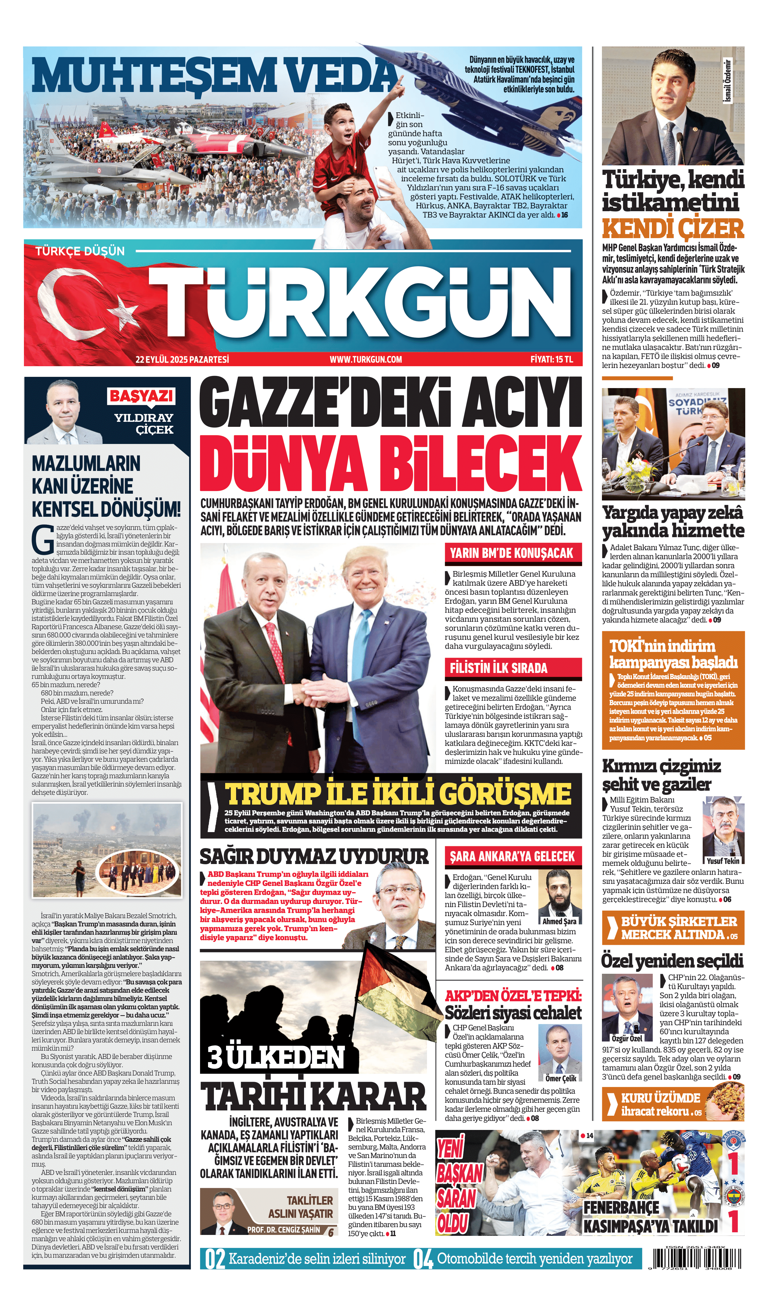https://www.turkgun.com/Türkgün Gazetesi 22 Eylül 2025