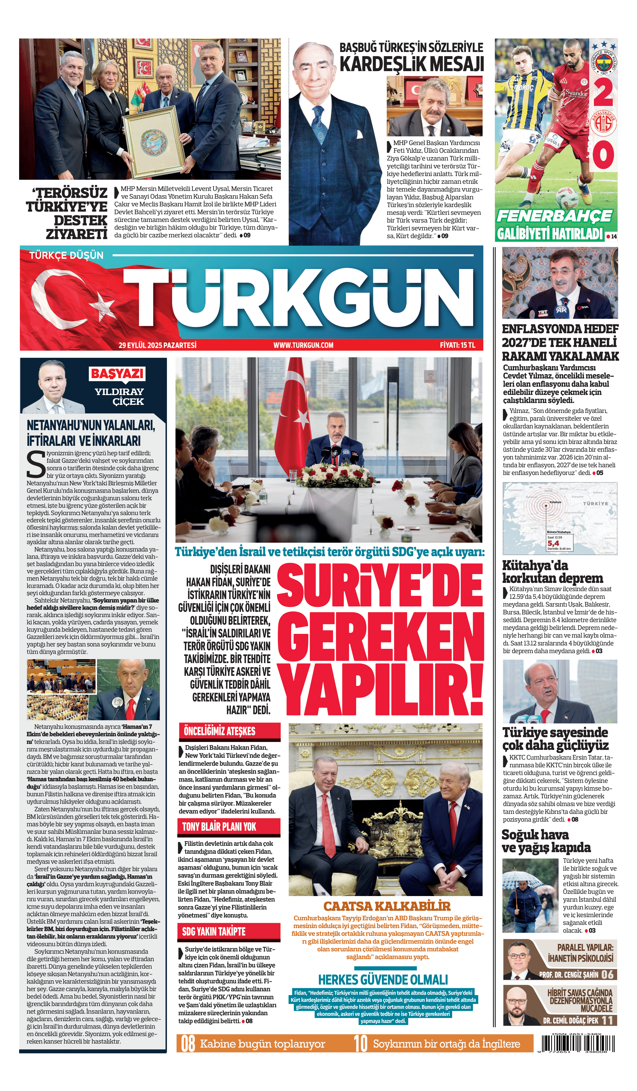 https://www.turkgun.com/Türkgün Gazetesi 29 Eylül 2025