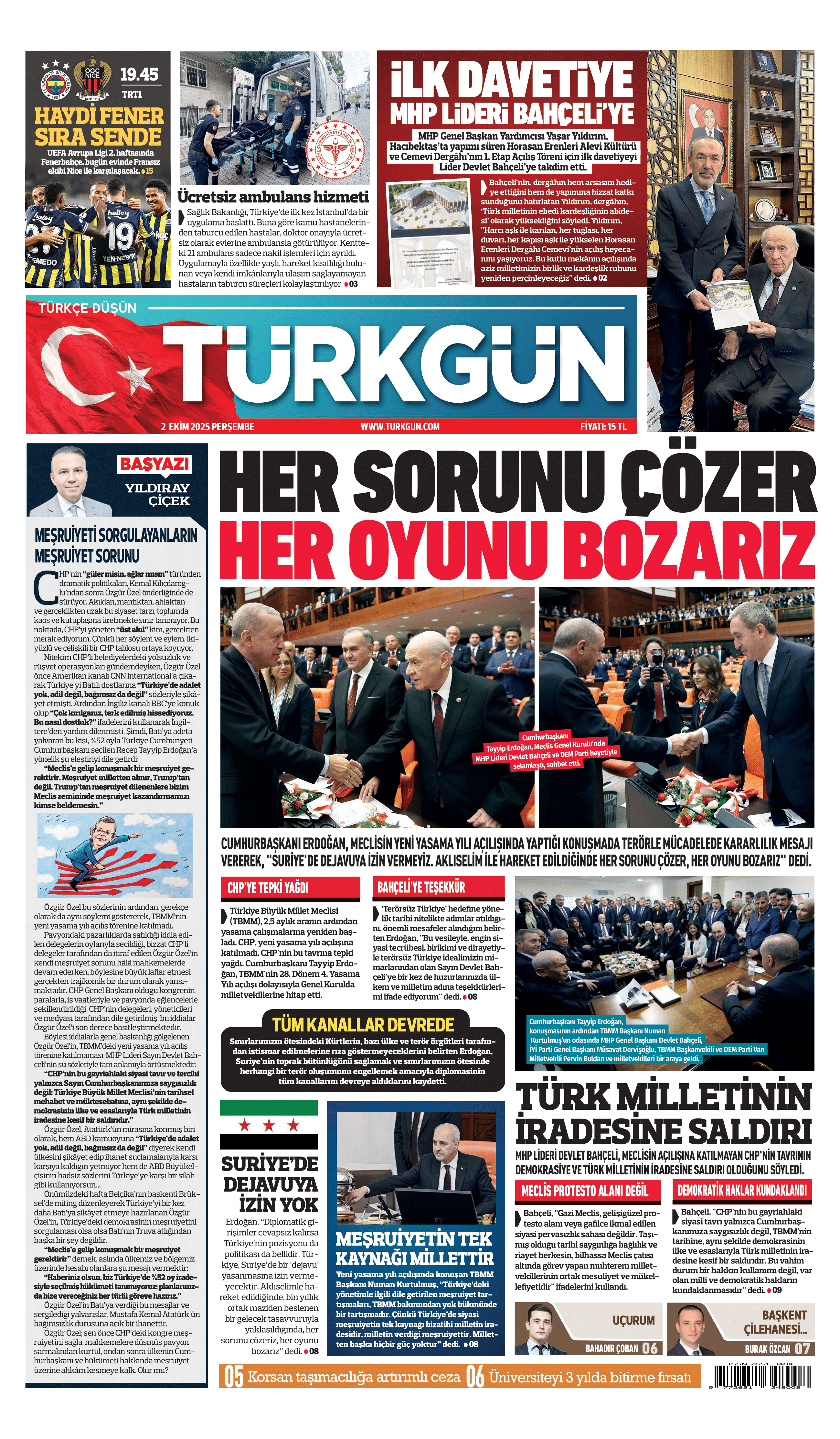 https://www.turkgun.com/Türkgün Gazetesi 2 Ekim 2025