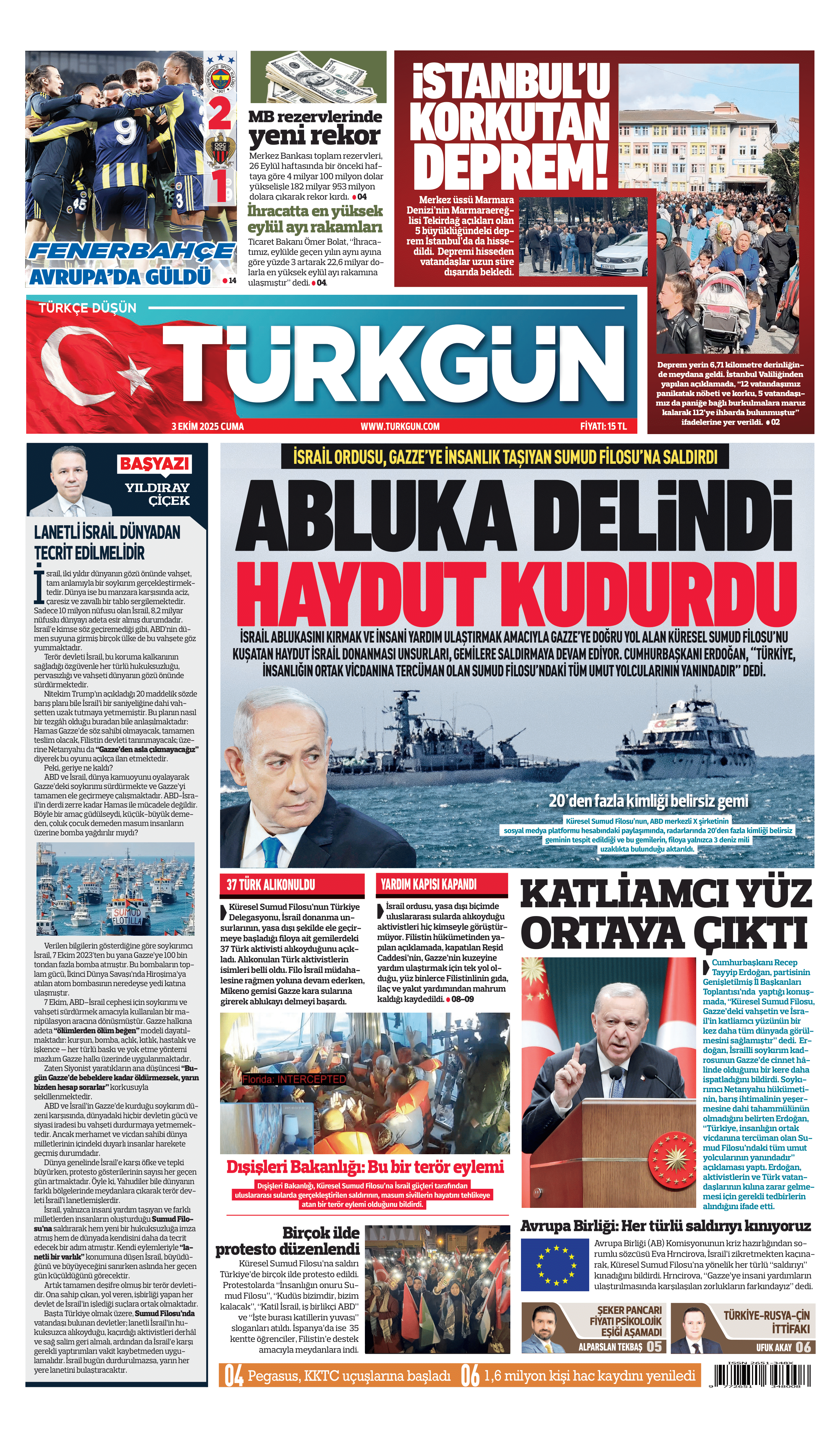 https://www.turkgun.com/Türkgün Gazetesi 3 Ekim 2025