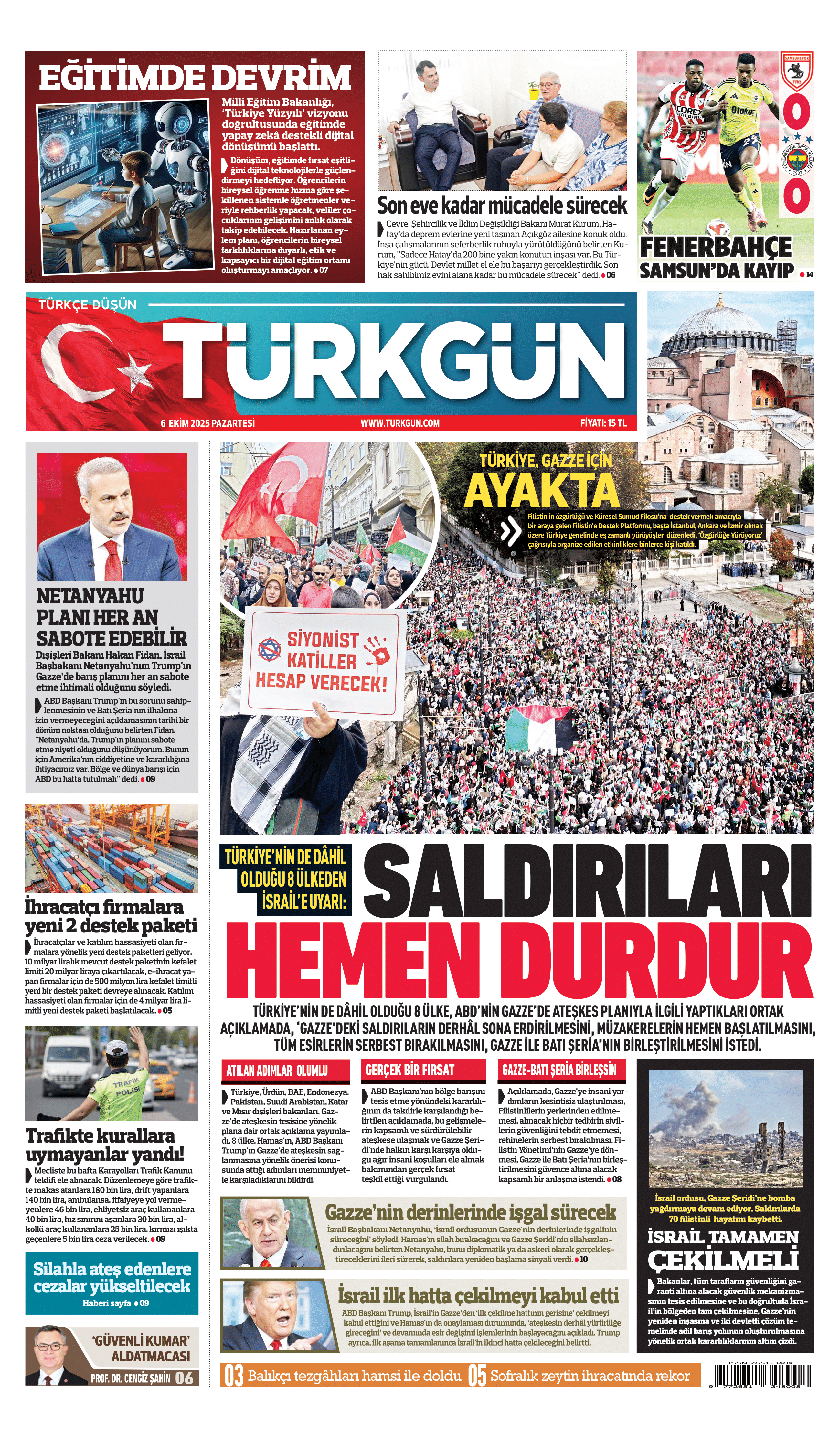 https://www.turkgun.com/Türkgün Gazetesi 6 Ekim 2025