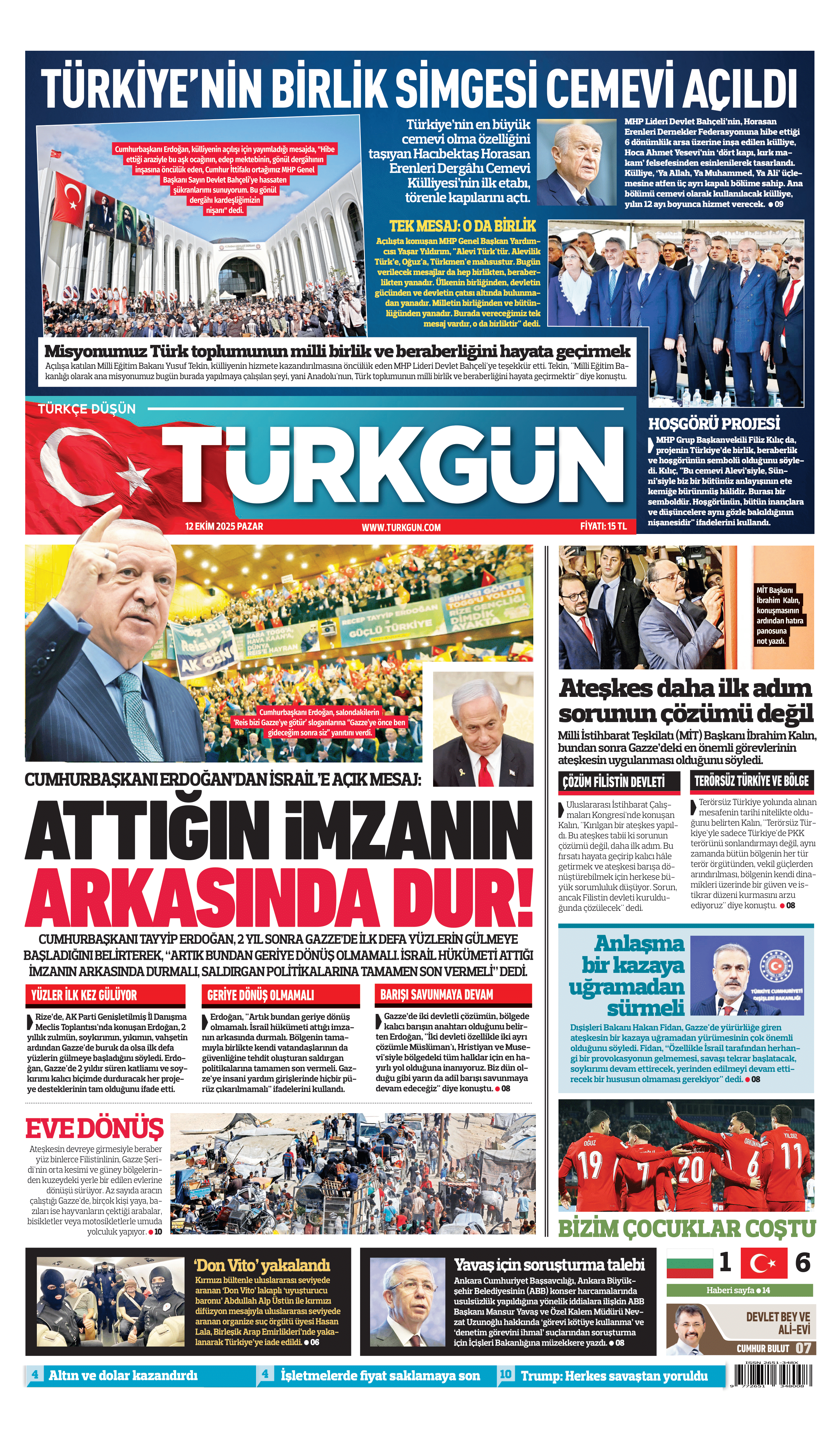 https://www.turkgun.com/Türkgün Gazetesi 12 Ekim 2025