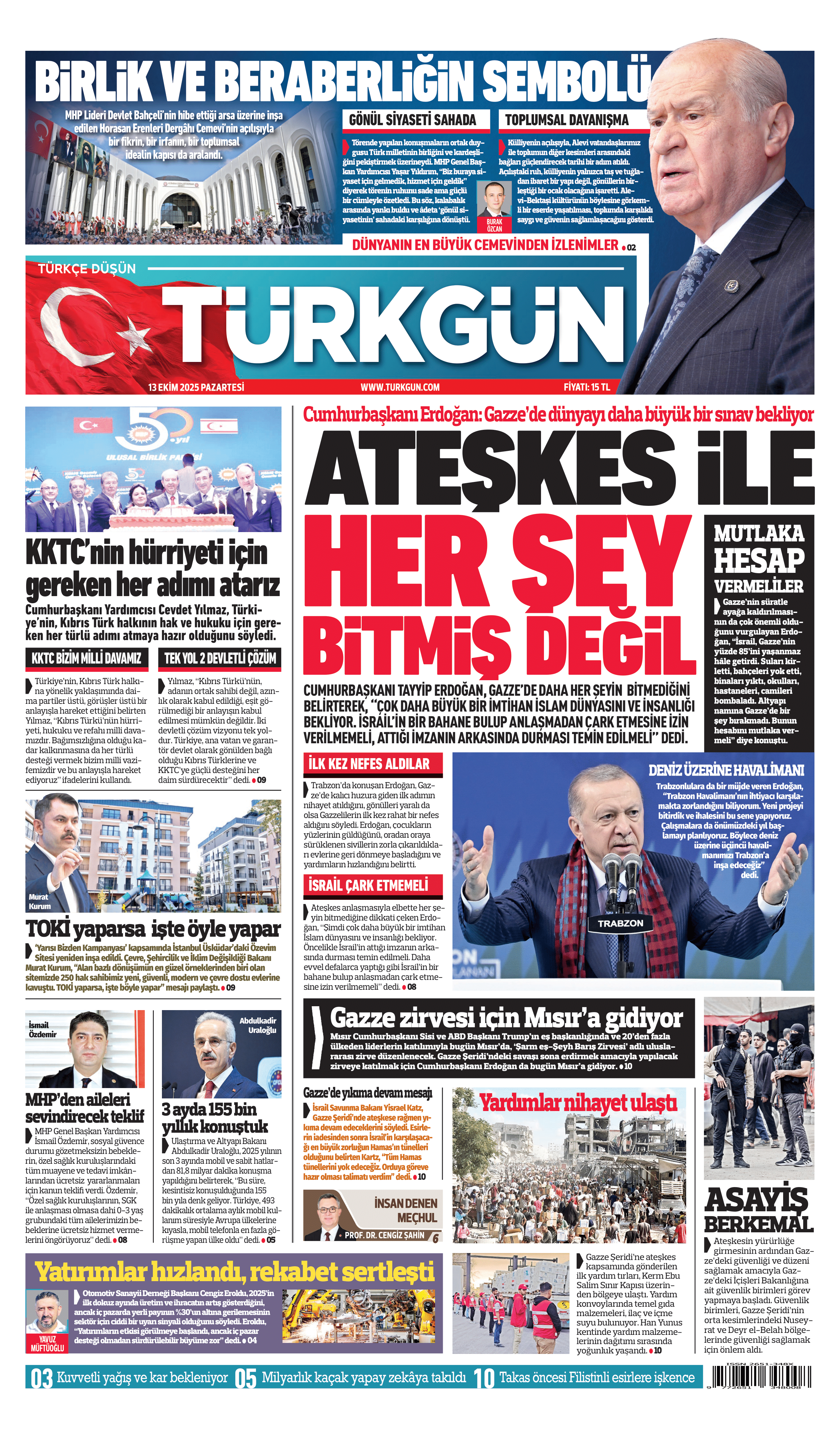 https://www.turkgun.com/Türkgün Gazetesi 13 Ekim 2025