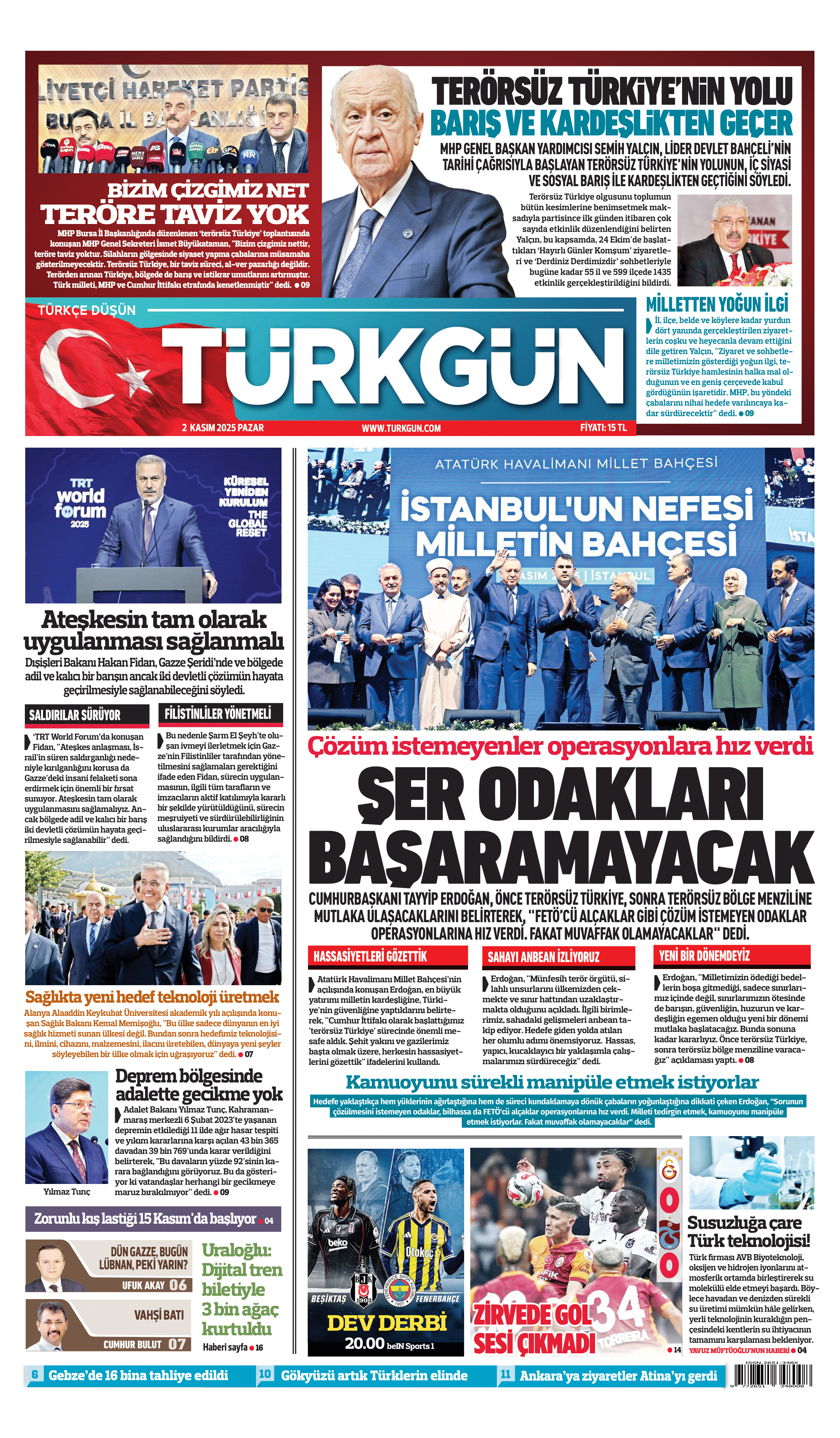 https://www.turkgun.com/Türkgün Gazetesi 2 Kasım 2025
