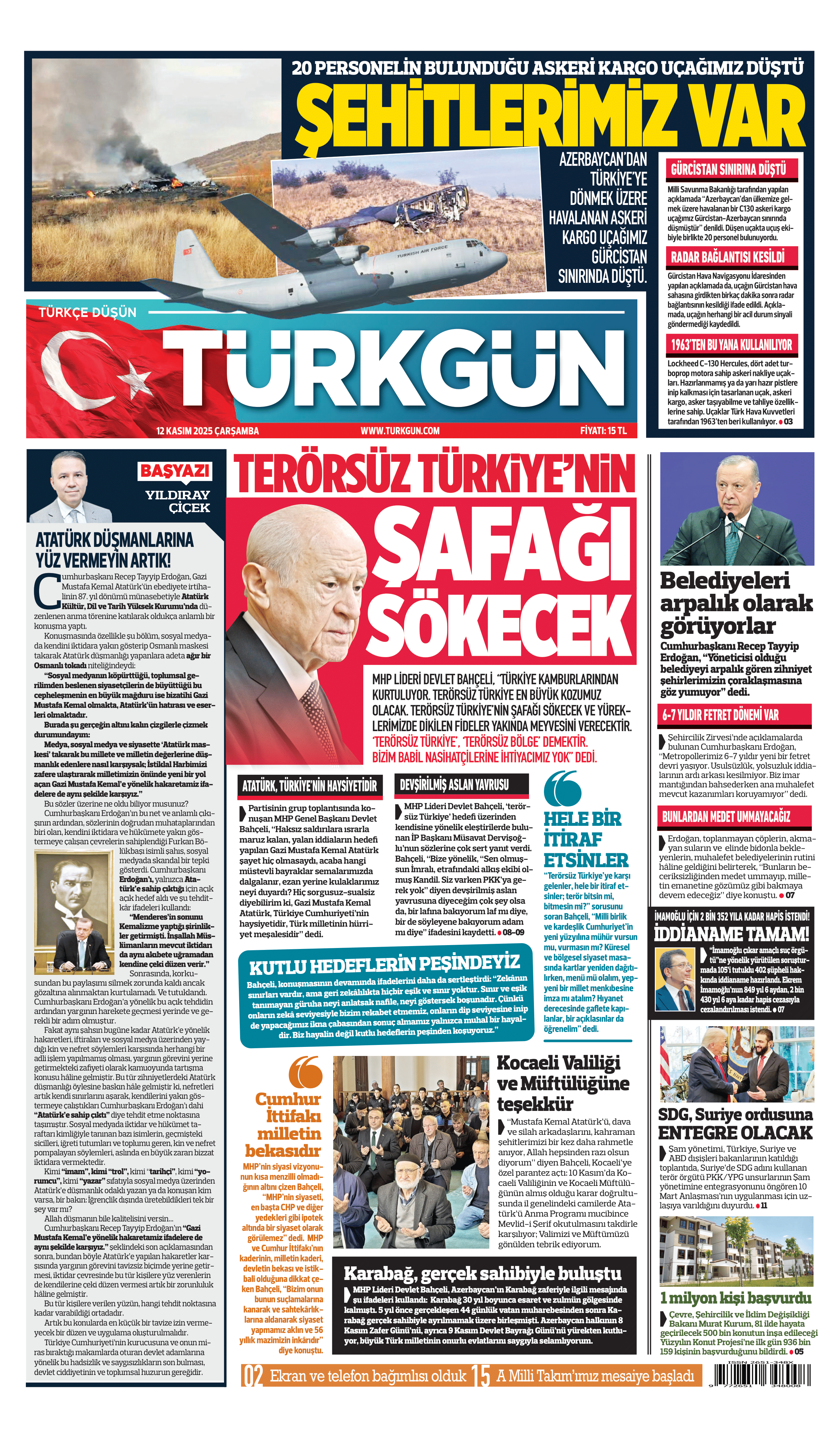 https://www.turkgun.com/Türkgün Gazetesi 12 Kasım 2025