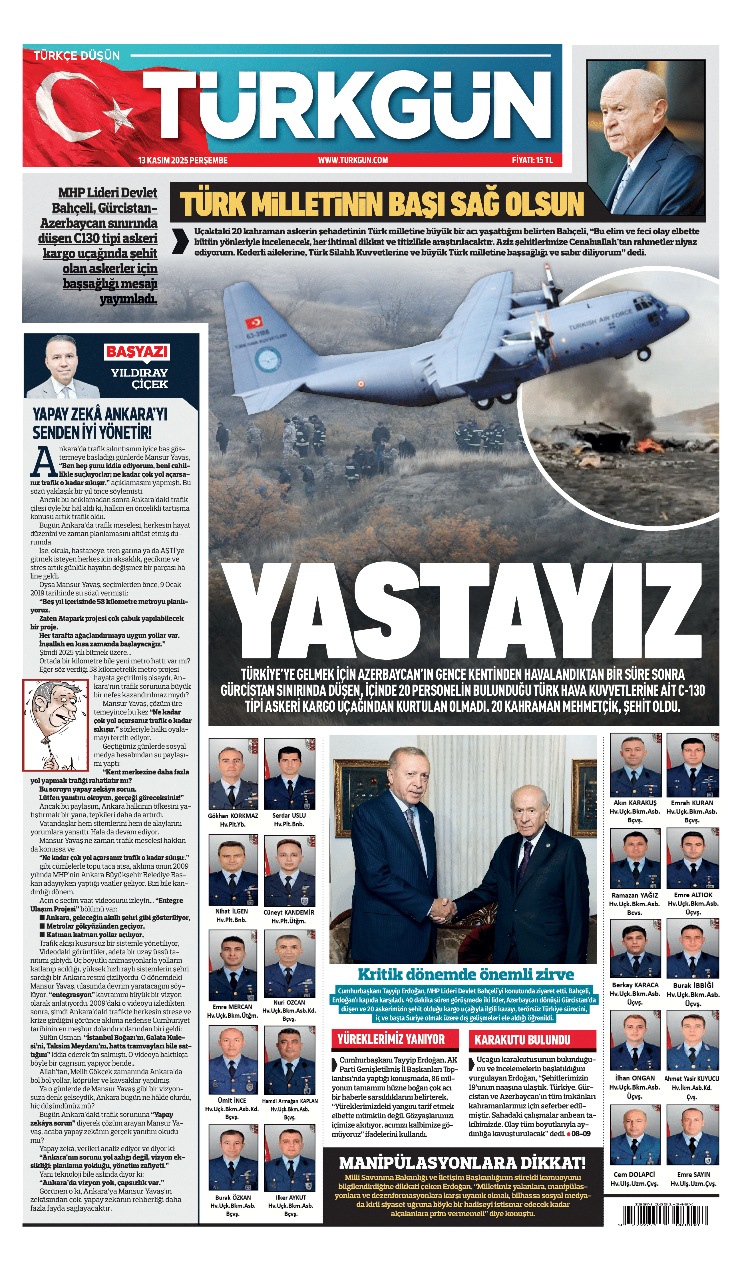 https://www.turkgun.com/Türkgün Gazetesi 13 Kasım 2025