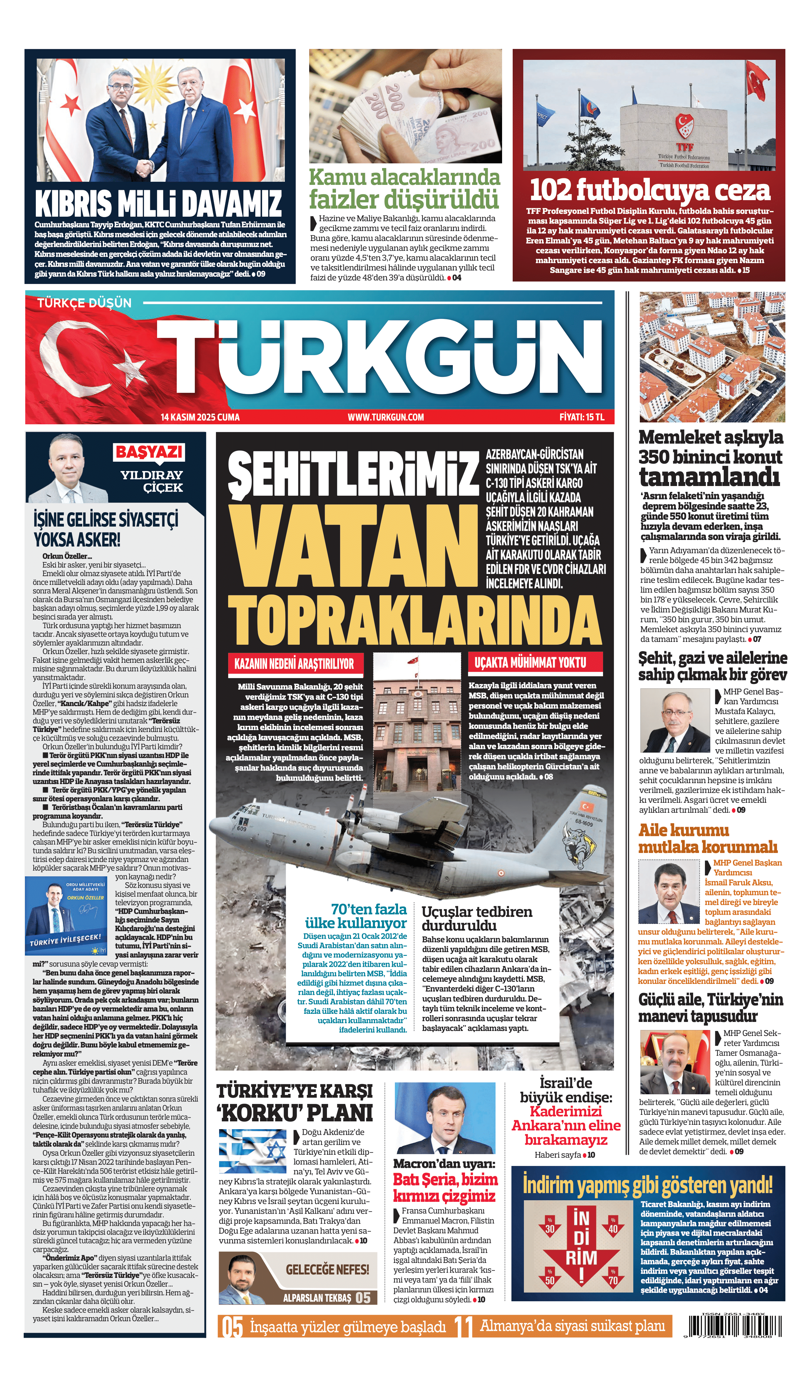 https://www.turkgun.com/Türkgün Gazetesi 14 Kasım 2025
