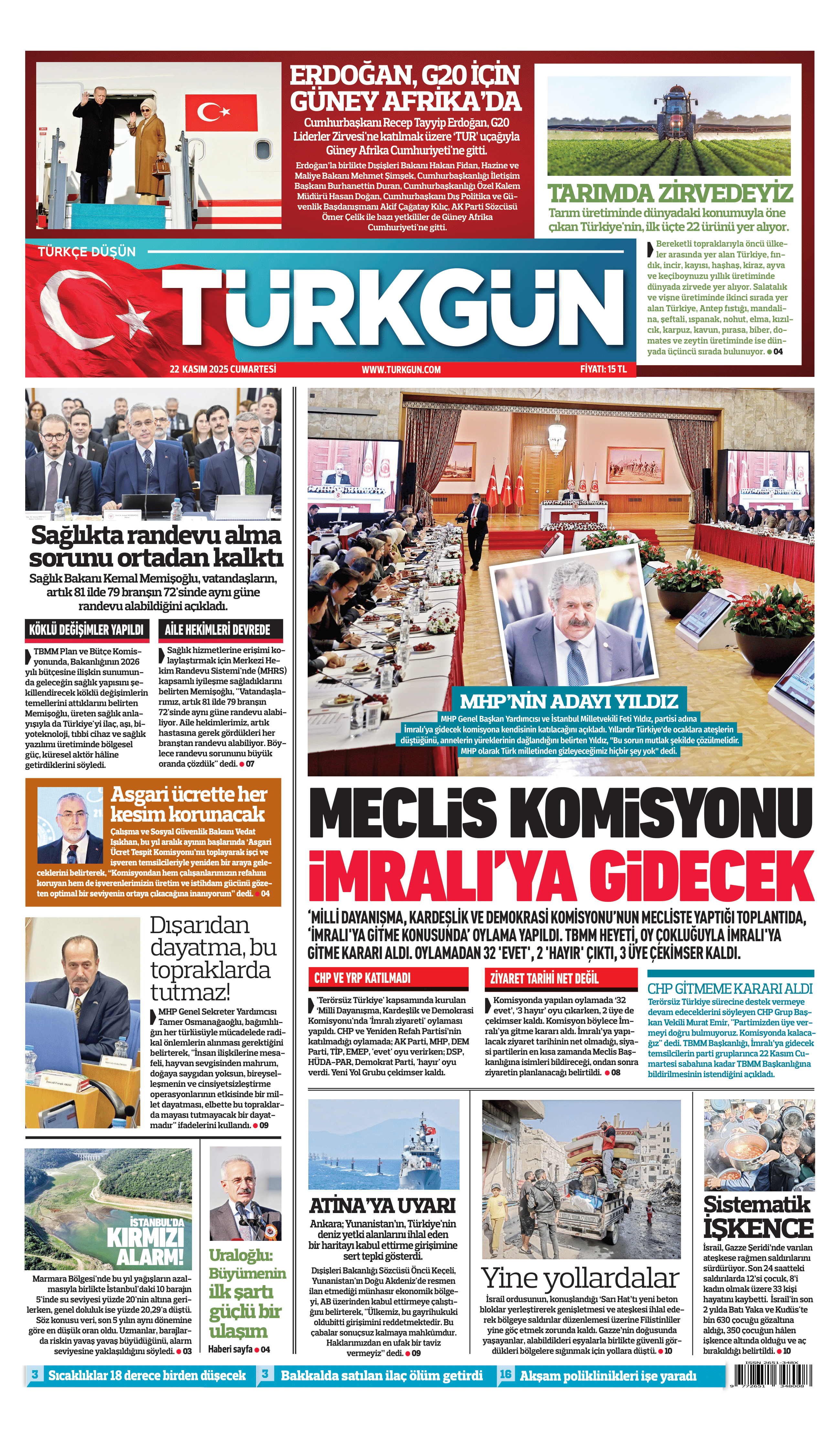 https://www.turkgun.com/Türkgün Gazetesi 22 Kasım 2025