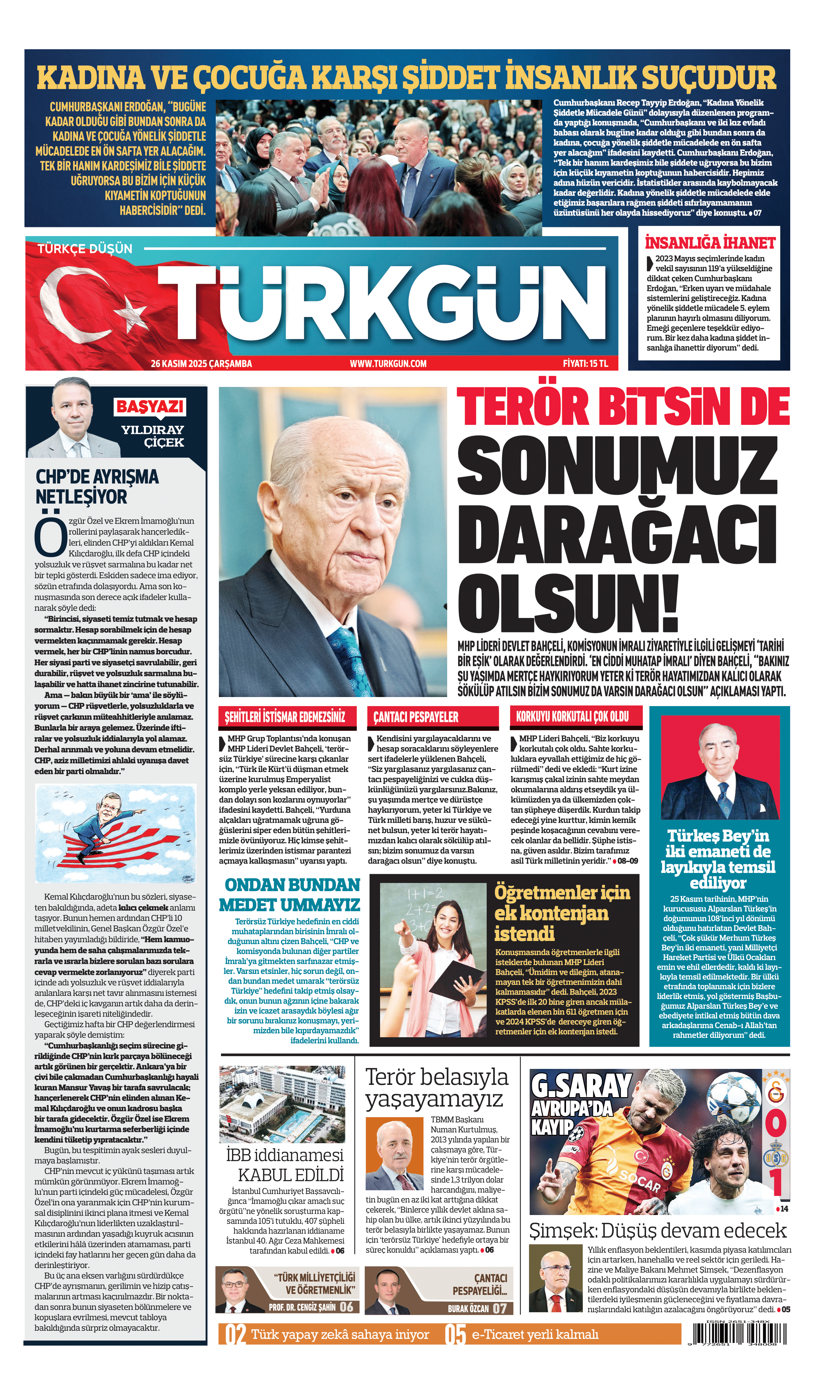 https://www.turkgun.com/Türkgün Gazetesi 26 Kasım 2025