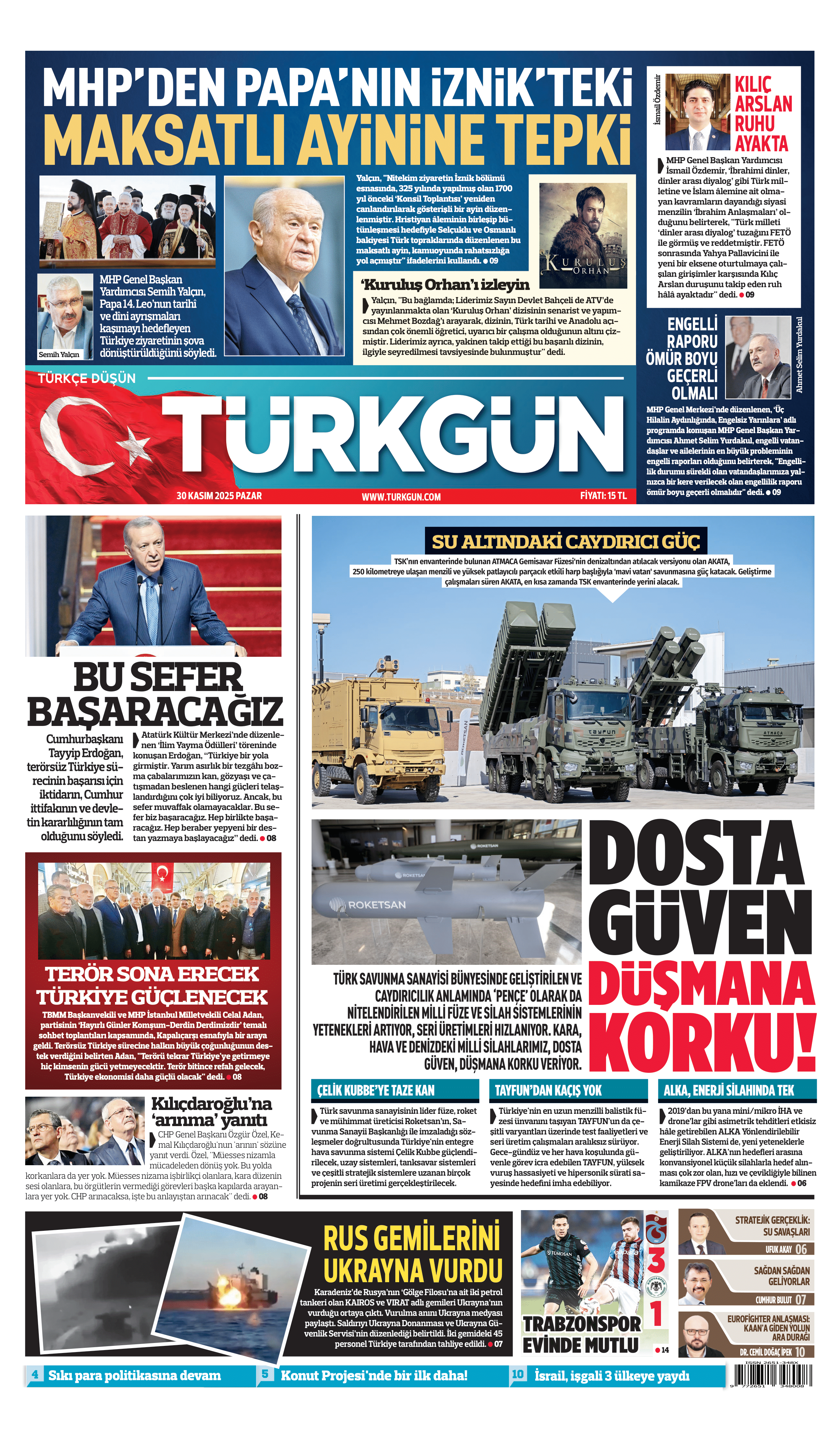 https://www.turkgun.com/Türkgün Gazetesi 30 Kasım 2025