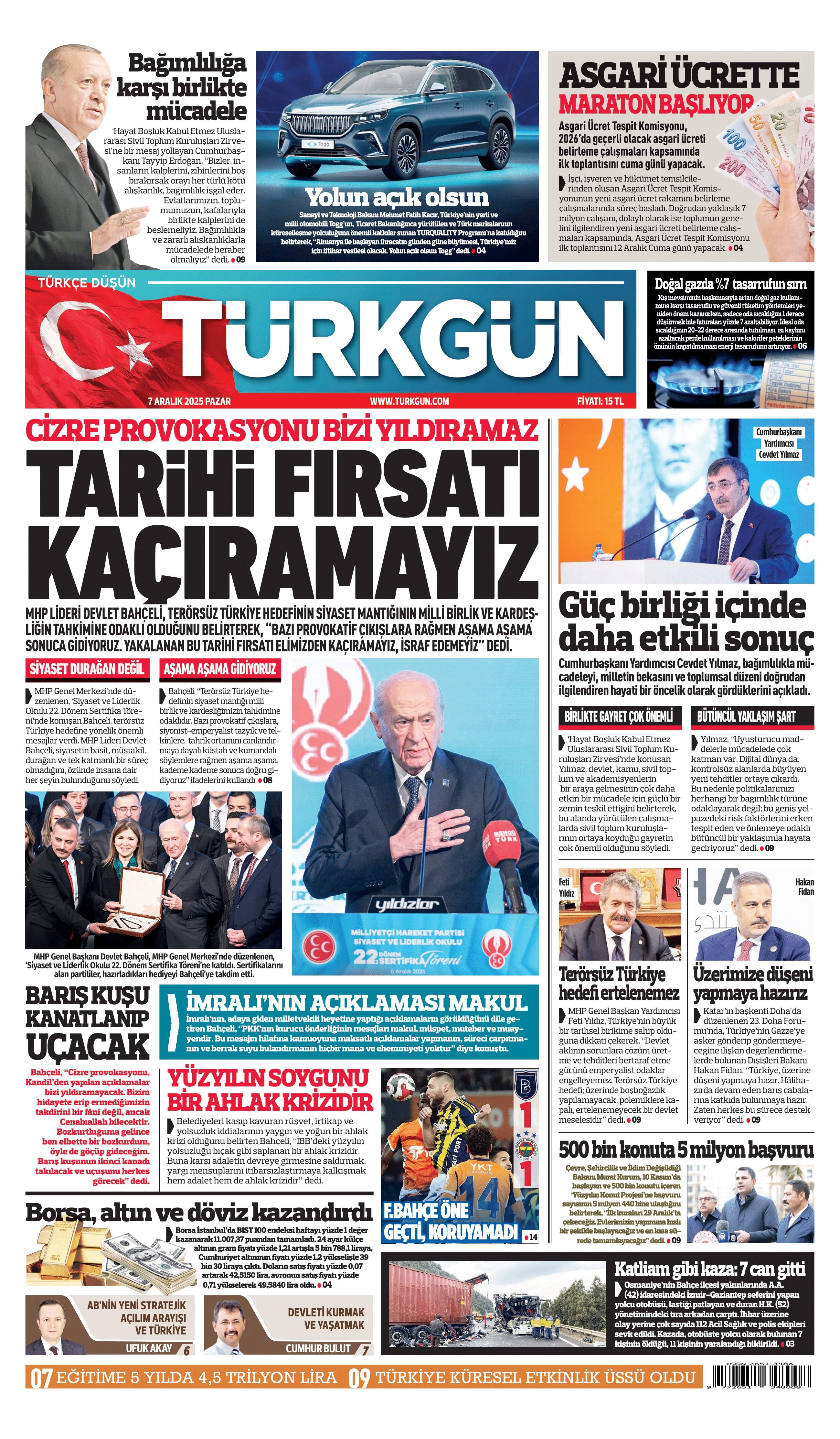 https://www.turkgun.com/Türkgün Gazetesi 7 Aralık 2025