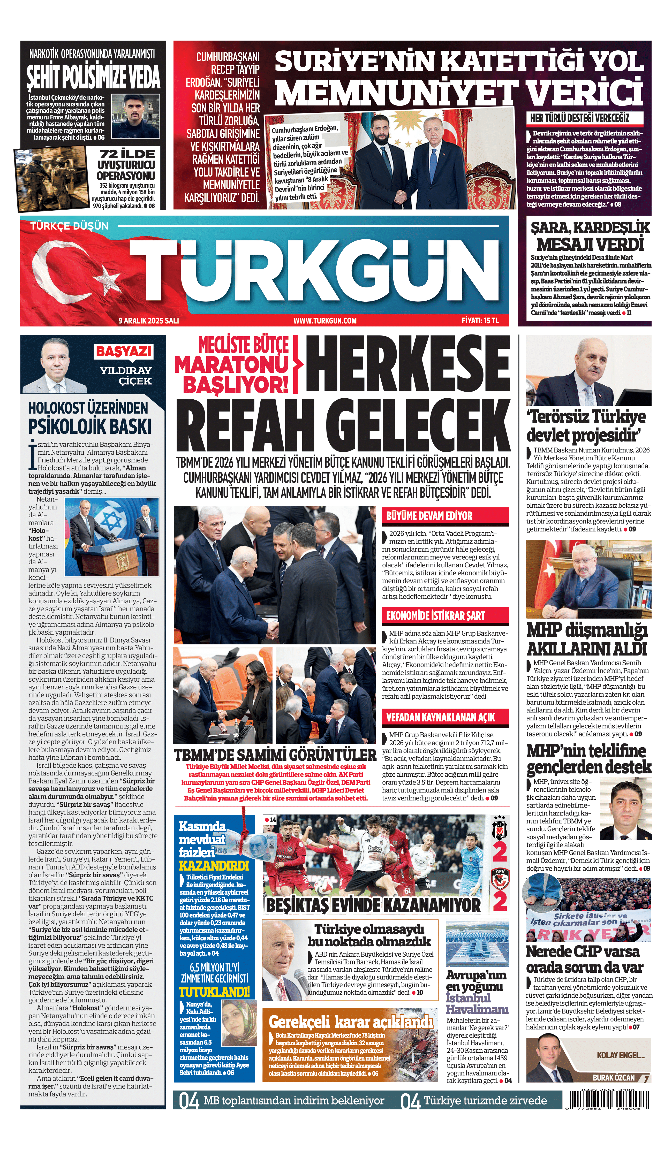 https://www.turkgun.com/Türkgün Gazetesi 9 Aralık 2025