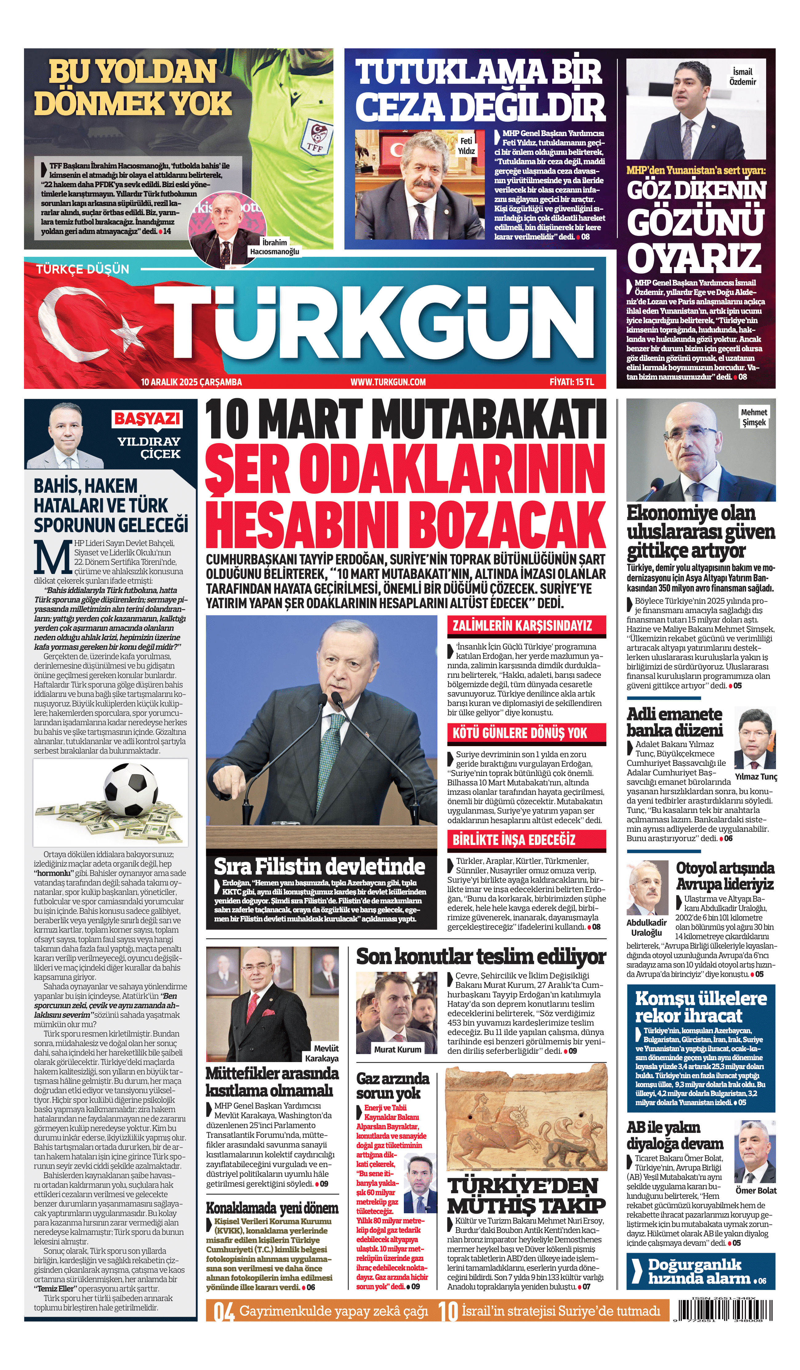 https://www.turkgun.com/Türkgün Gazetesi 10 Aralık 2025