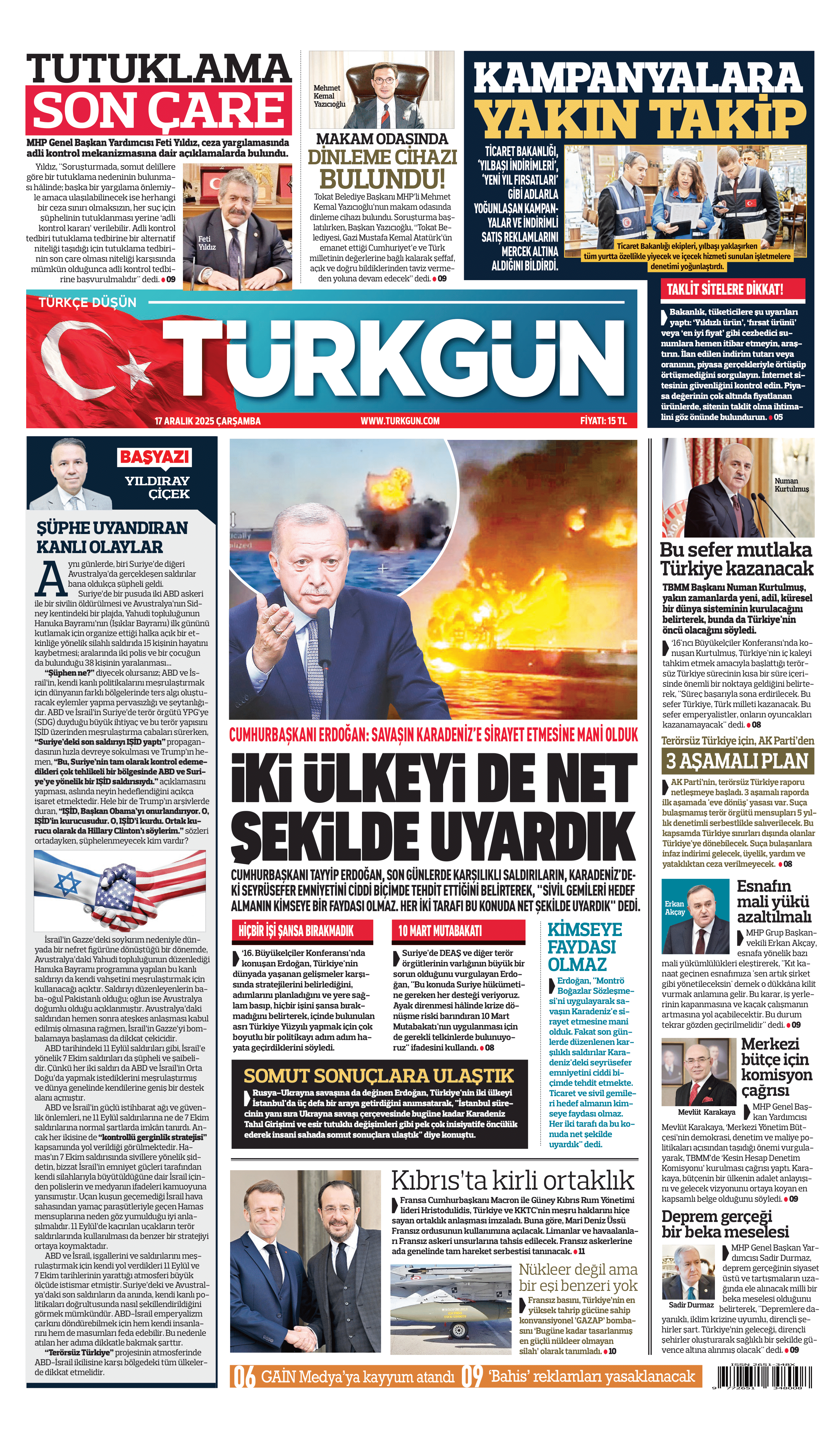 https://www.turkgun.com/Türkgün Gazetesi 17 Aralık 2025