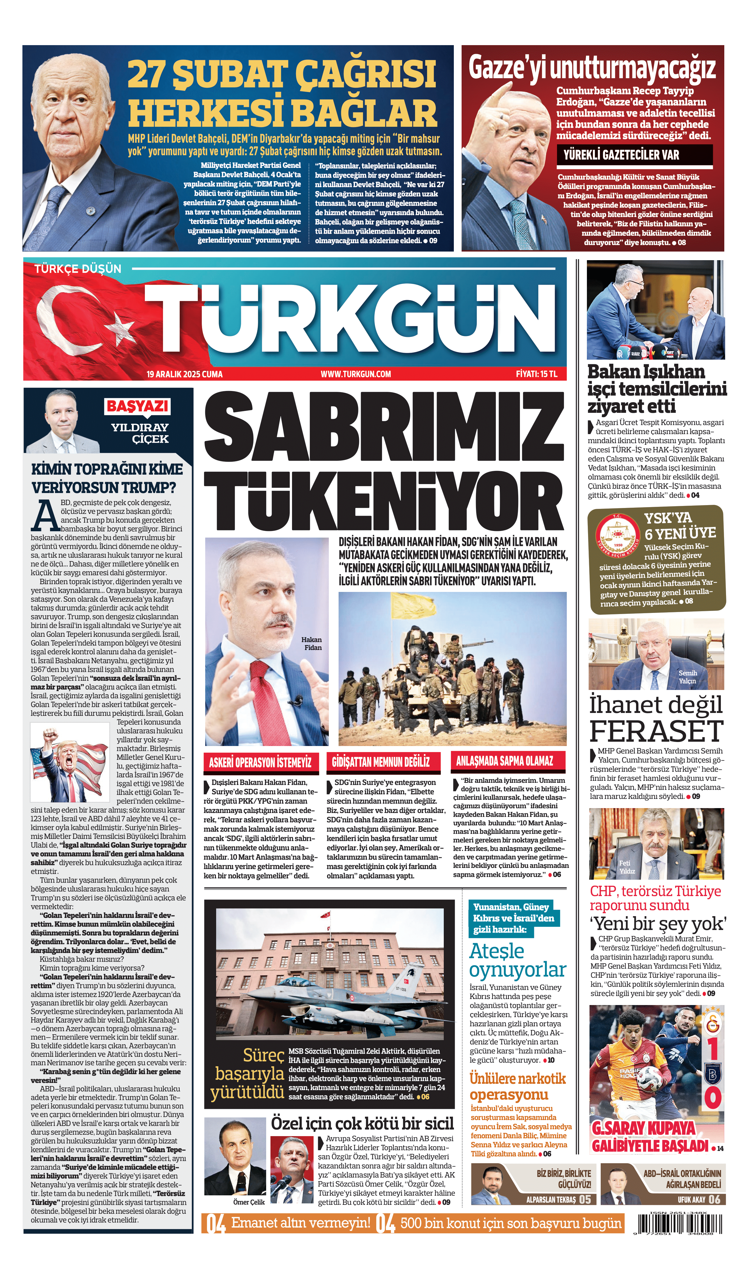 https://www.turkgun.com/Türkgün Gazetesi 19 Aralık 2025