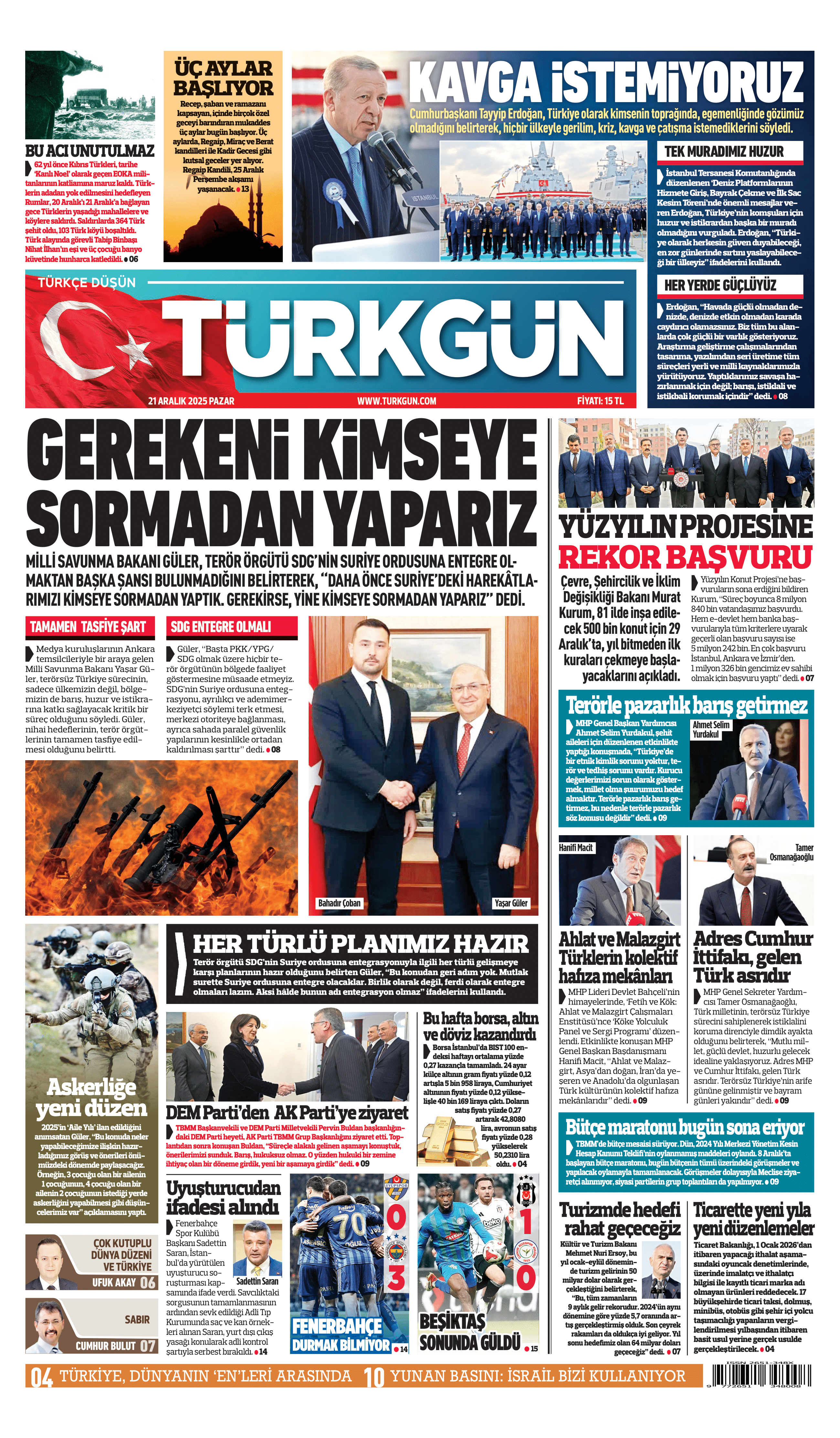 https://www.turkgun.com/Türkgün Gazetesi 21 Aralık 2025