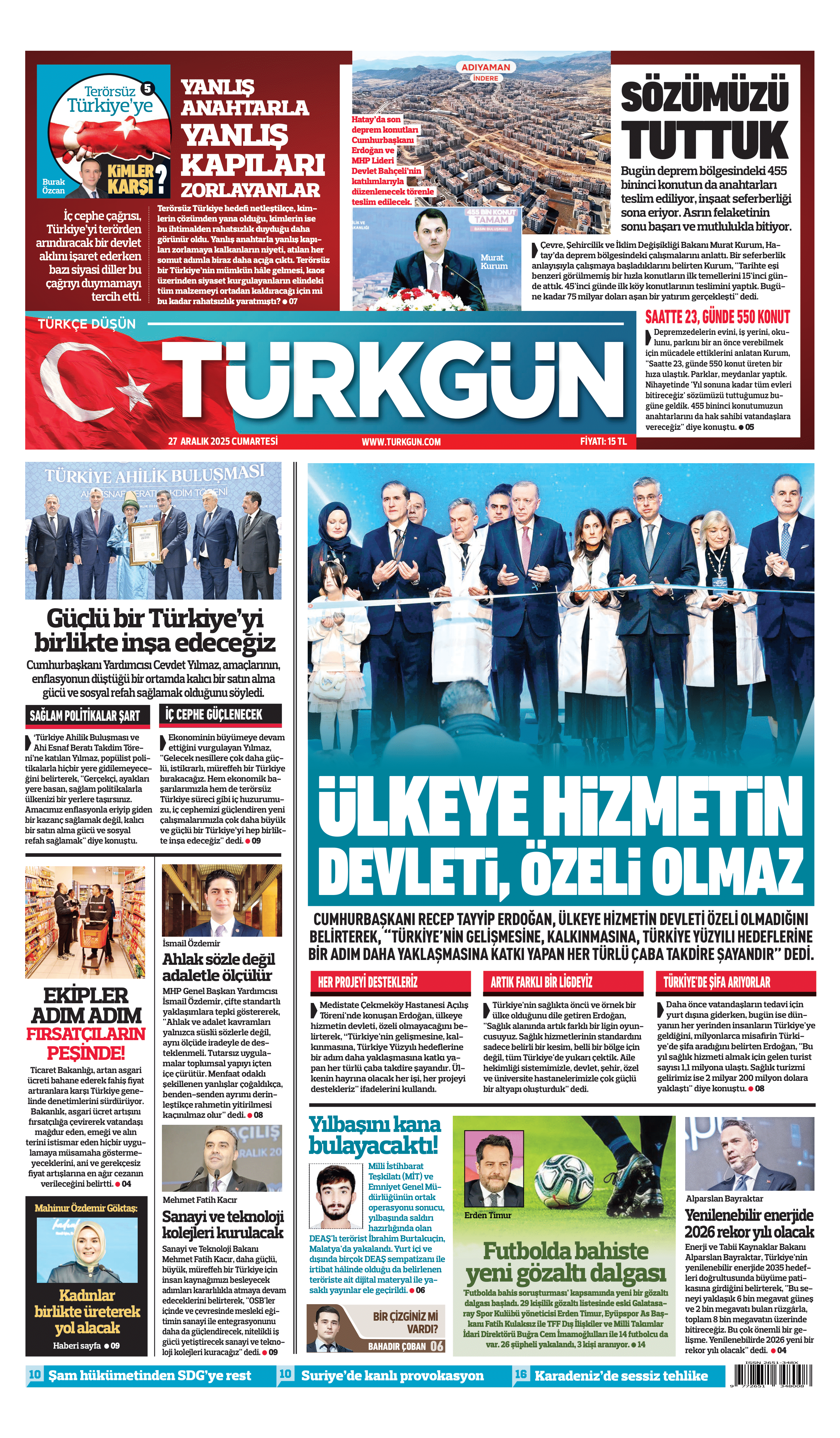 https://www.turkgun.com/Türkgün Gazetesi 27 Aralık 2025
