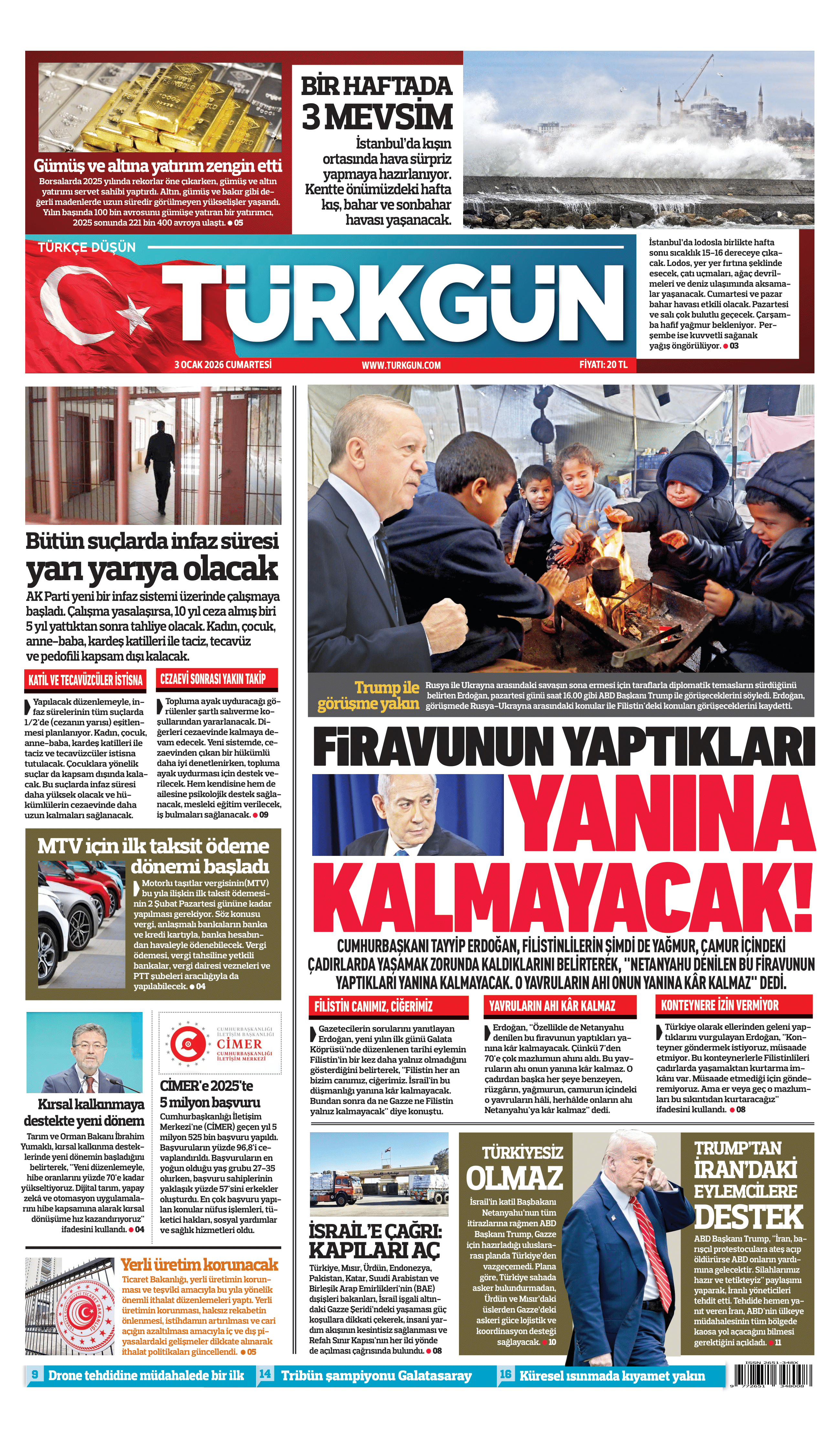 https://www.turkgun.com/Türkgün Gazetesi 3 Ocak 2026