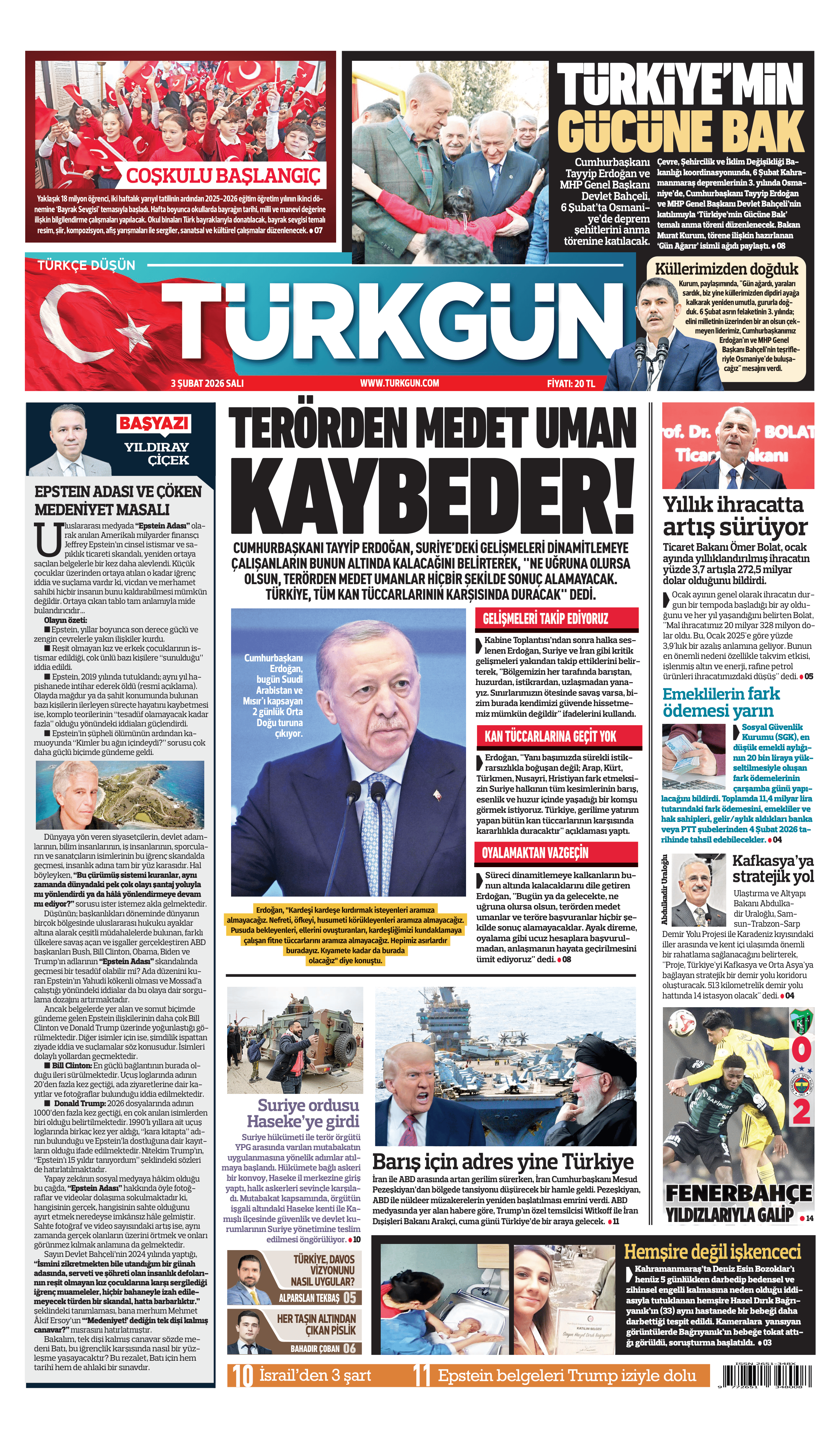 https://www.turkgun.com/Türkgün Gazetesi 3 Şubat 2026