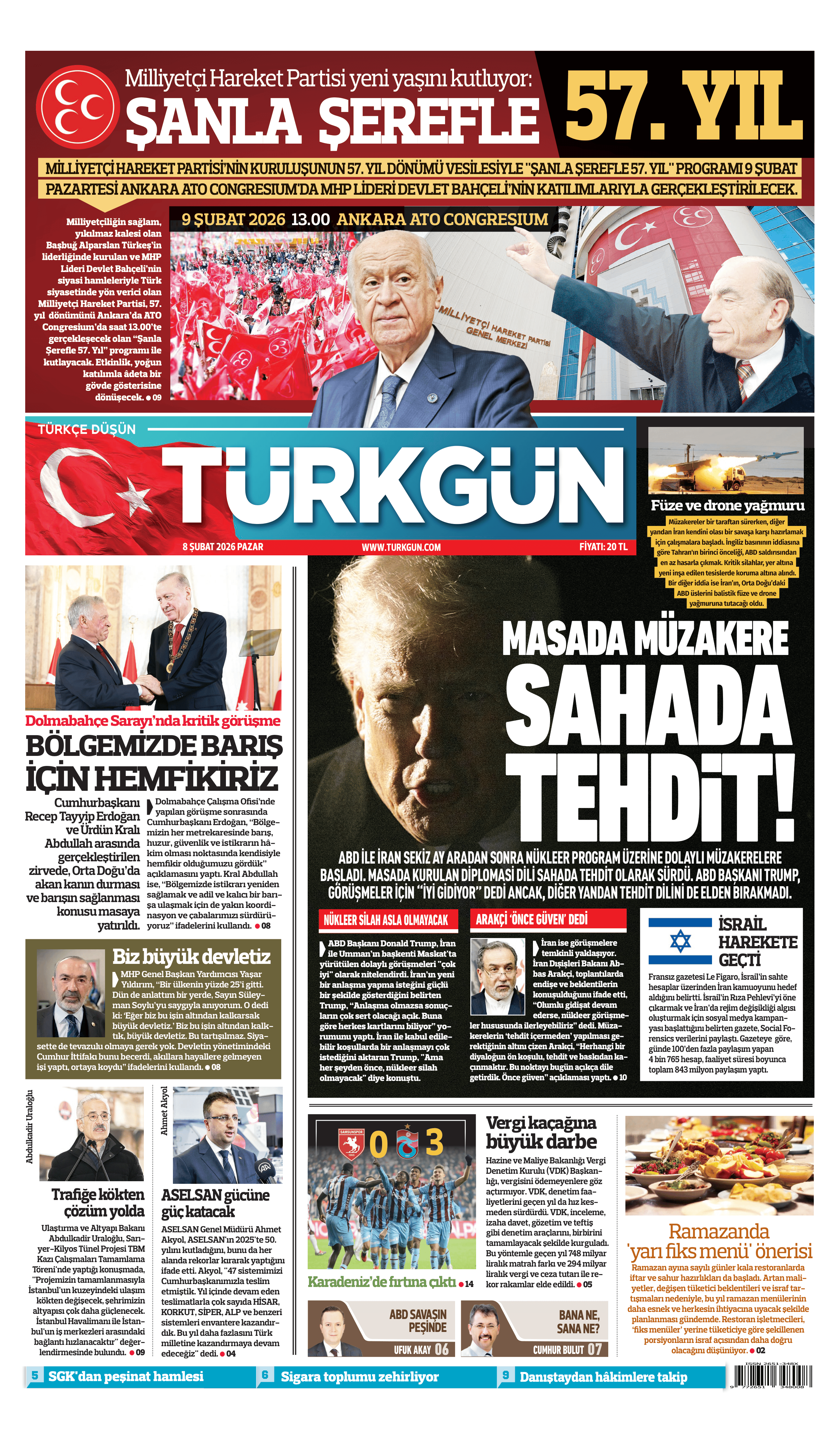 https://www.turkgun.com/Türkgün Gazetesi 8 Şubat 2026