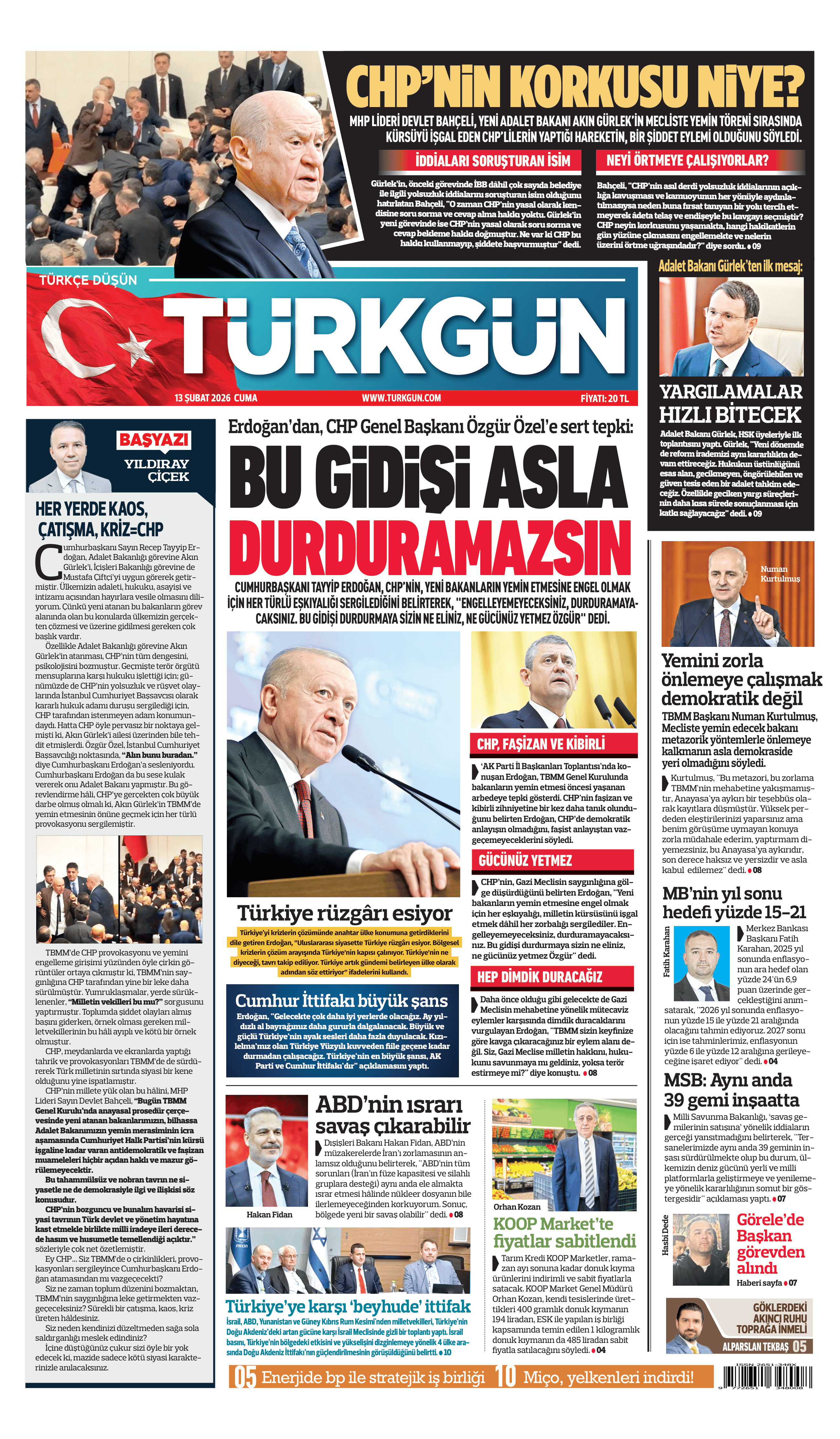 https://www.turkgun.com/Türkgün Gazetesi 13 Şubat 2026