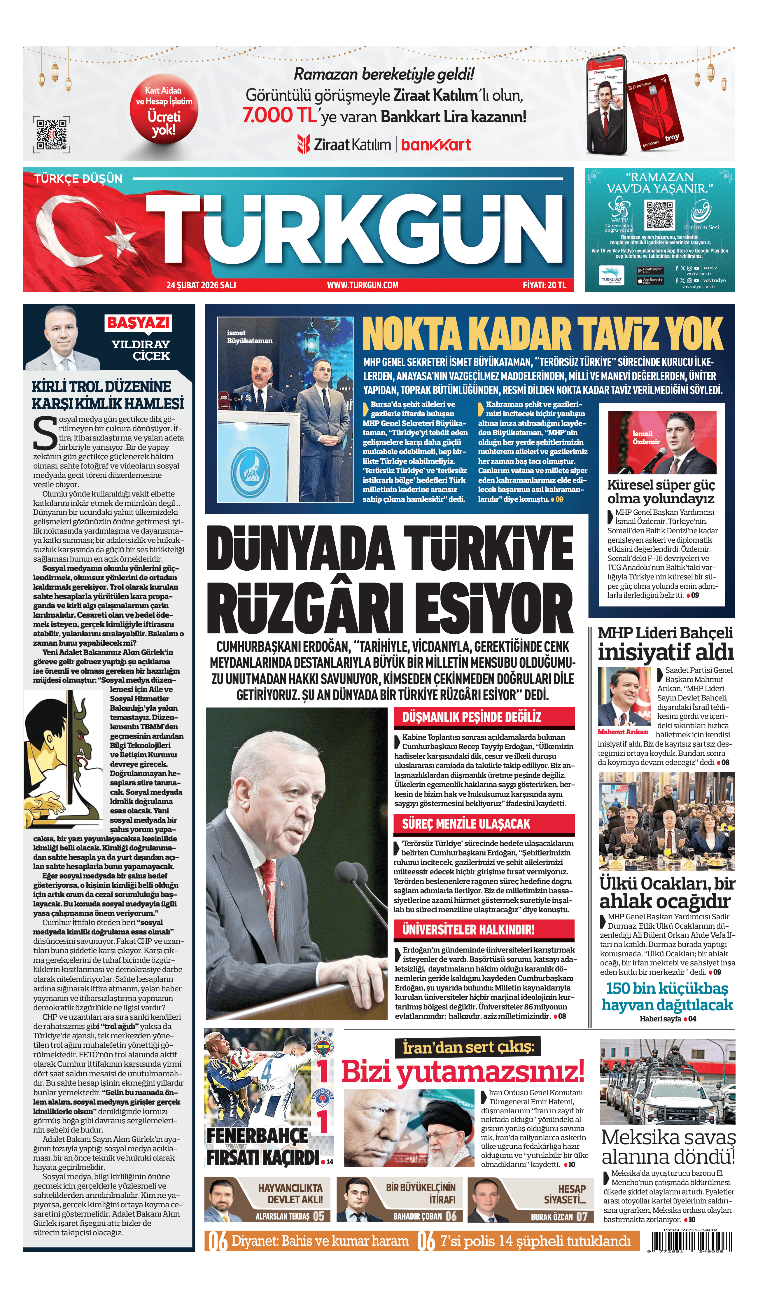 https://www.turkgun.com/Türkgün Gazetesi 24 Şubat 2026