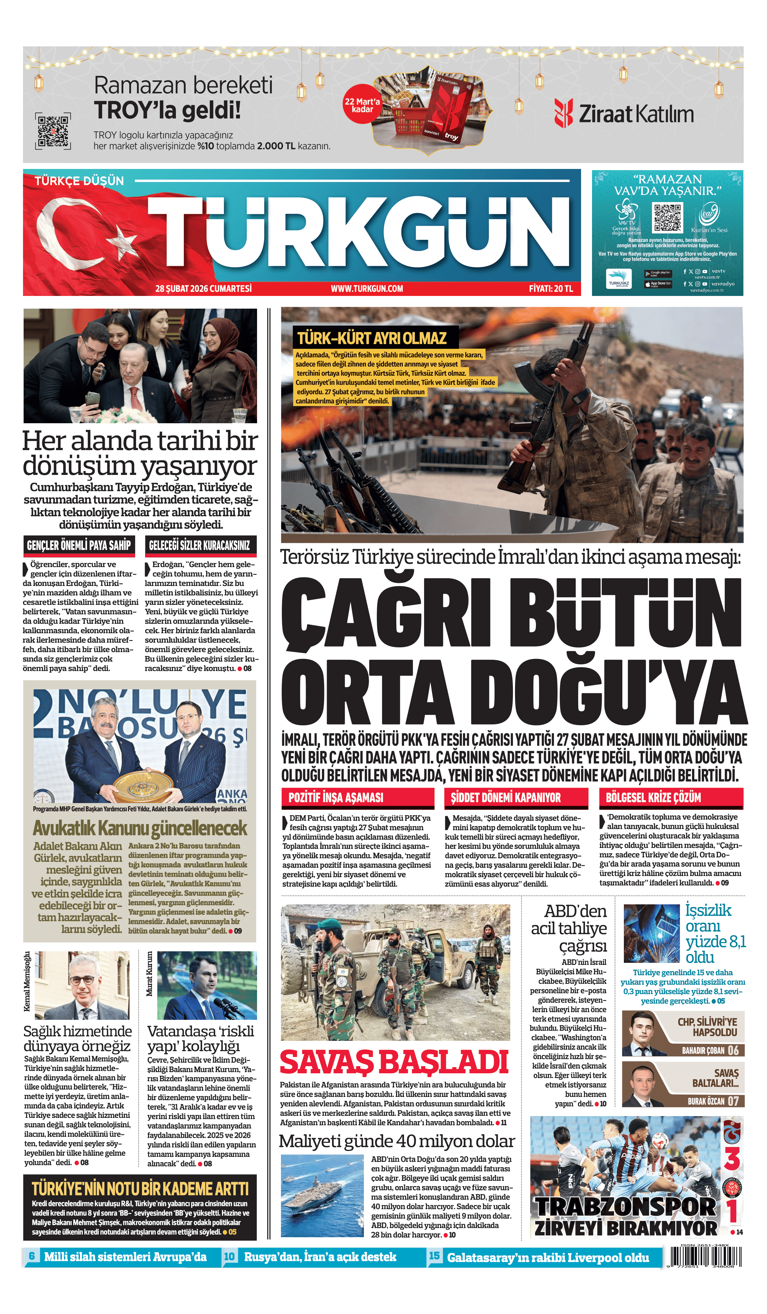 https://www.turkgun.com/Türkgün Gazetesi 28 Şubat 2026