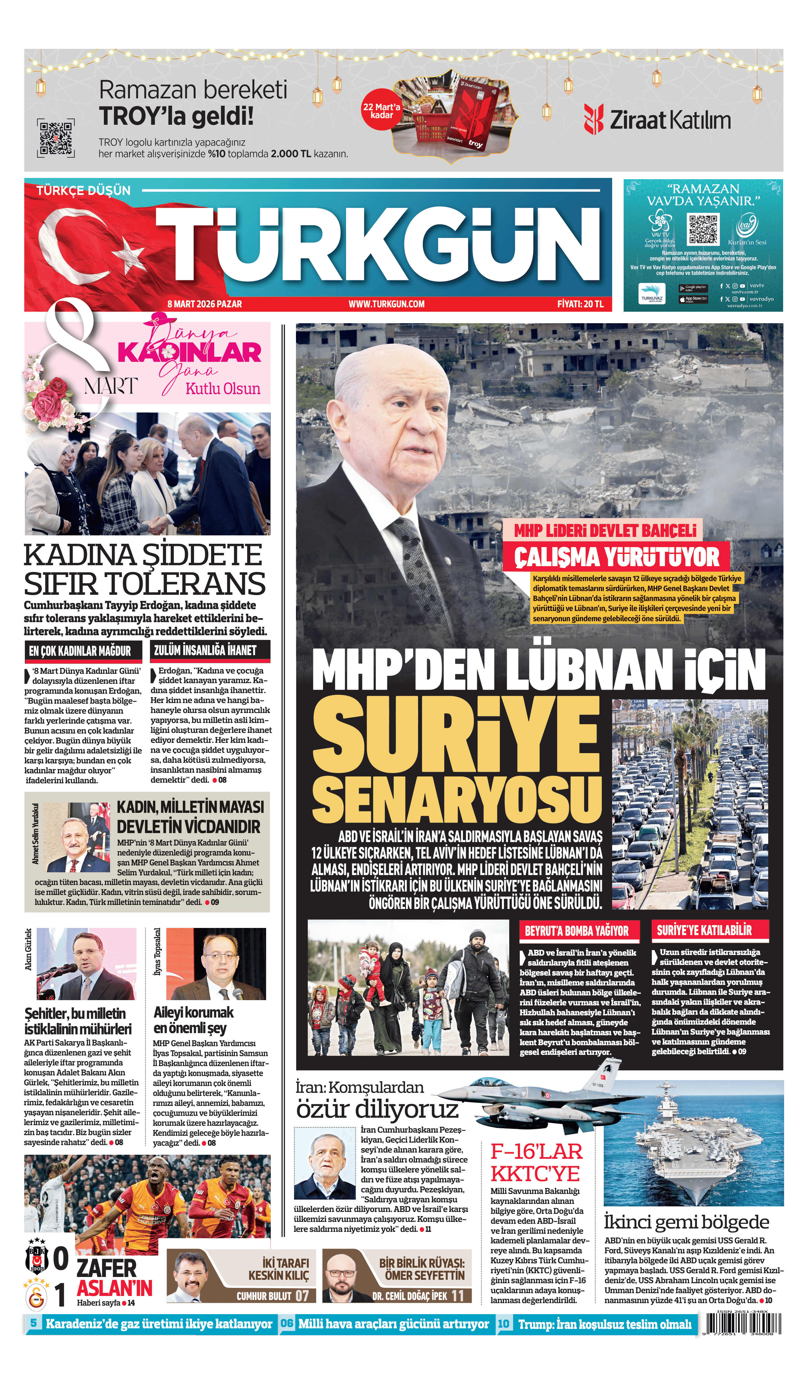 https://www.turkgun.com/Türkgün Gazetesi 8 Mart 2026