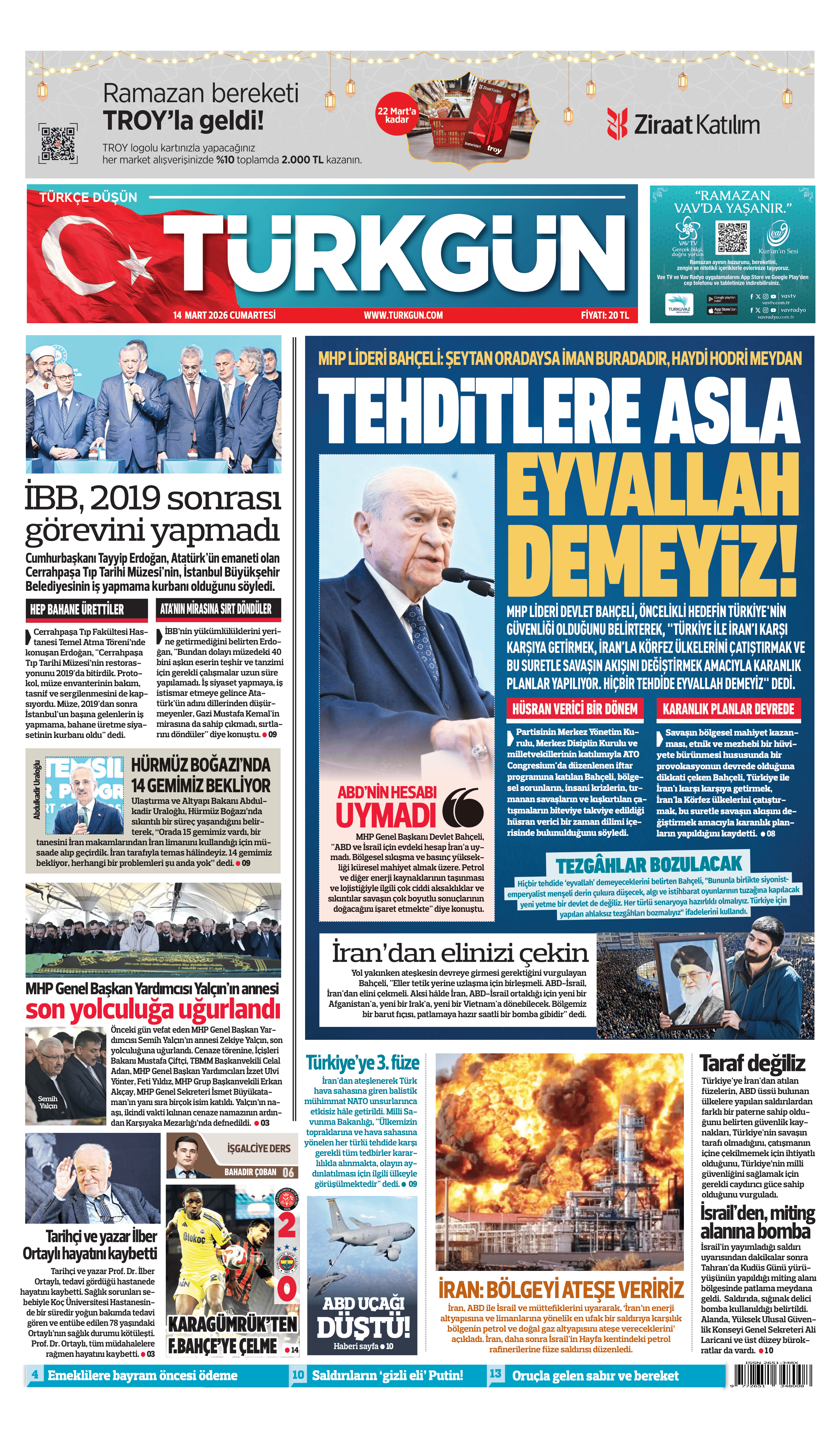 https://www.turkgun.com/Türkgün Gazetesi 14 Mart 2026