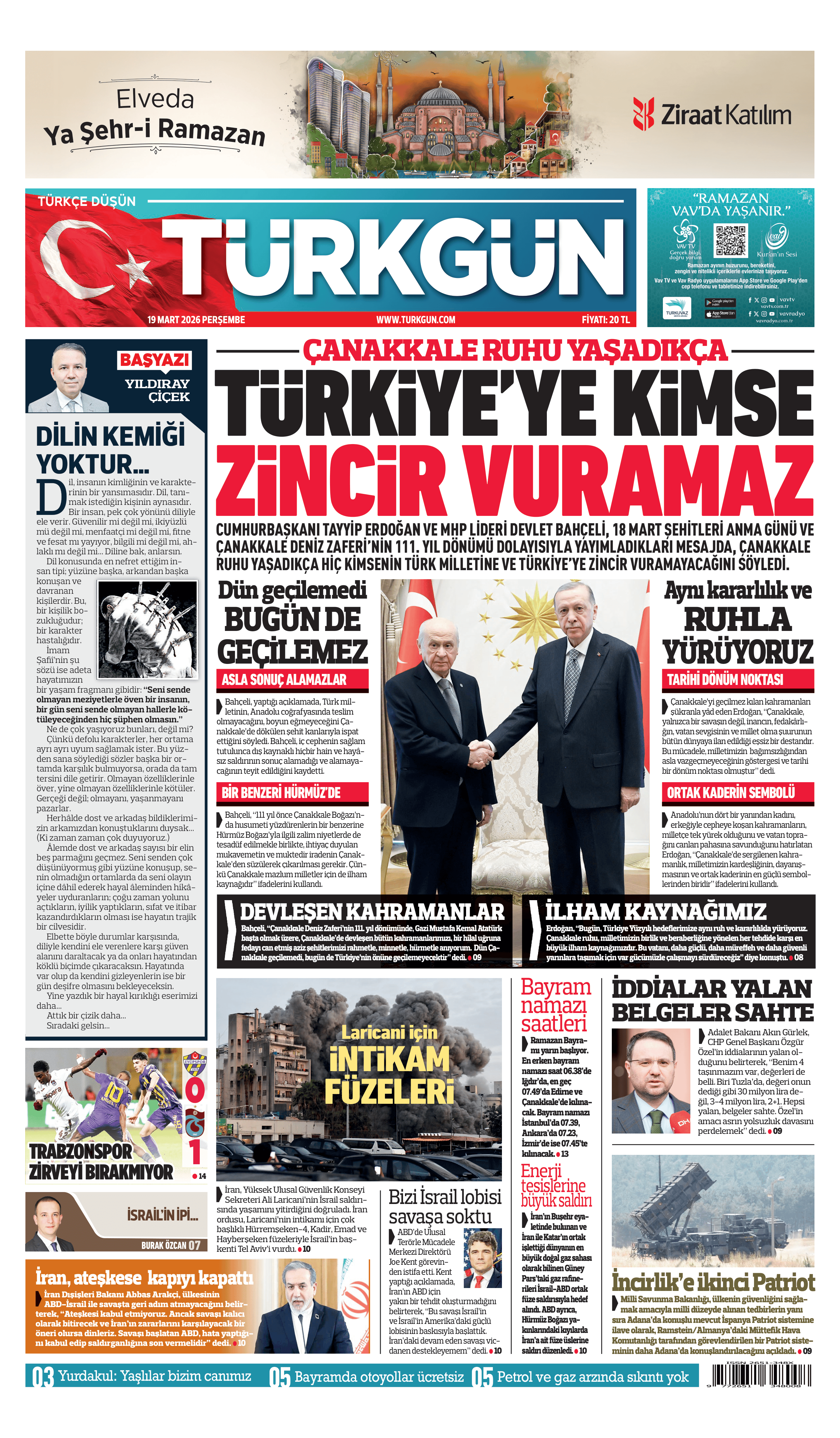 https://www.turkgun.com/Türkgün Gazetesi 19 Mart 2026