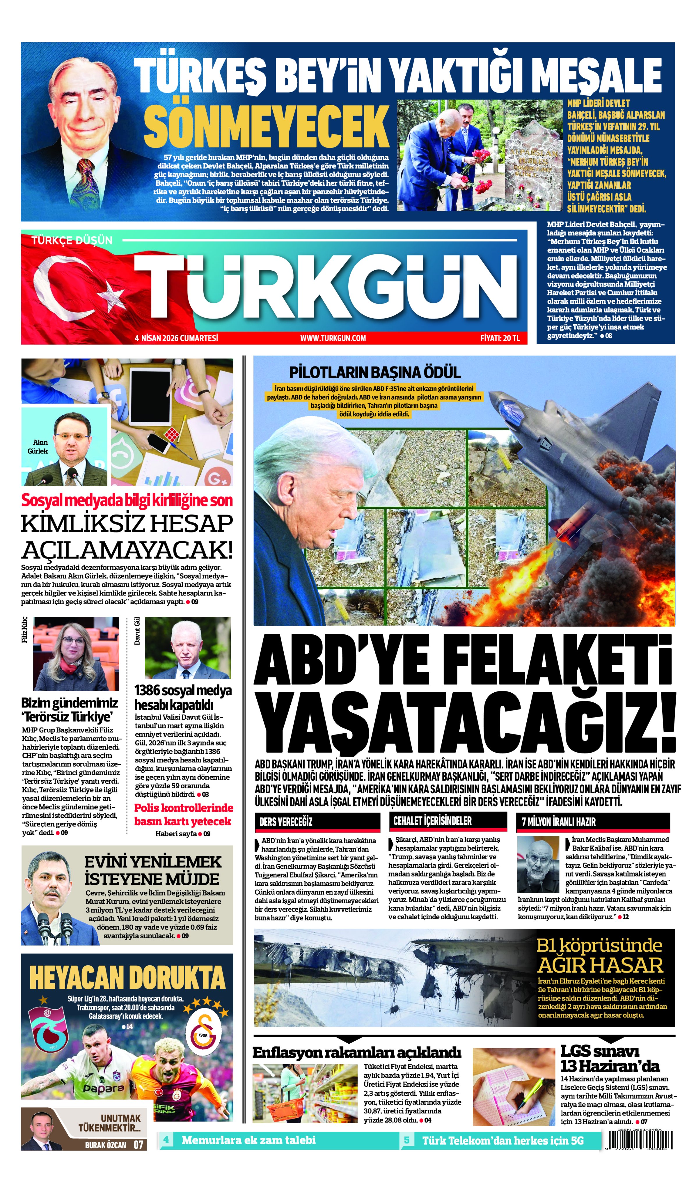 https://www.turkgun.com/Türkgün Gazetesi 4 Nisan 2026