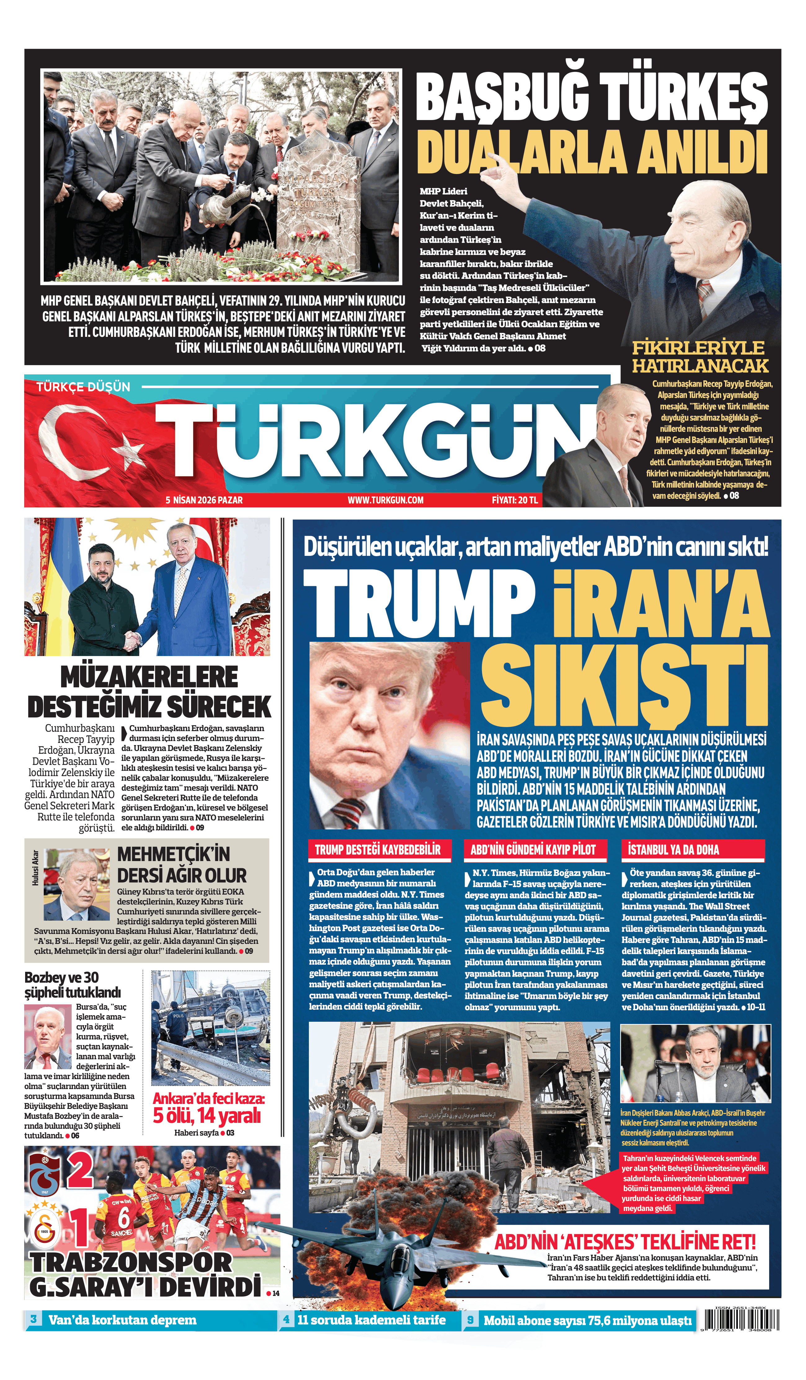 https://www.turkgun.com/Türkgün Gazetesi 5 Nisan 2026