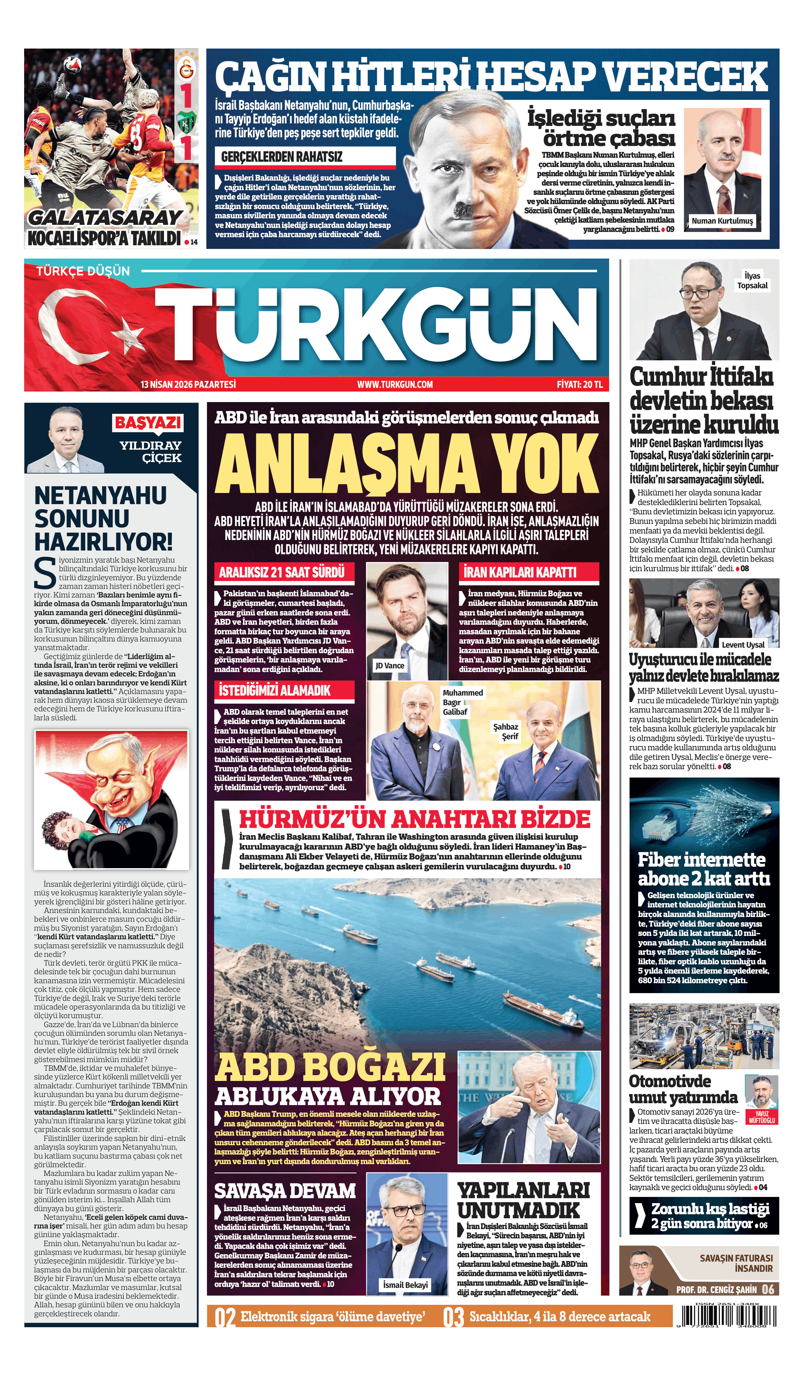 https://www.turkgun.com/Türkgün Gazetesi 13 Nisan 2026