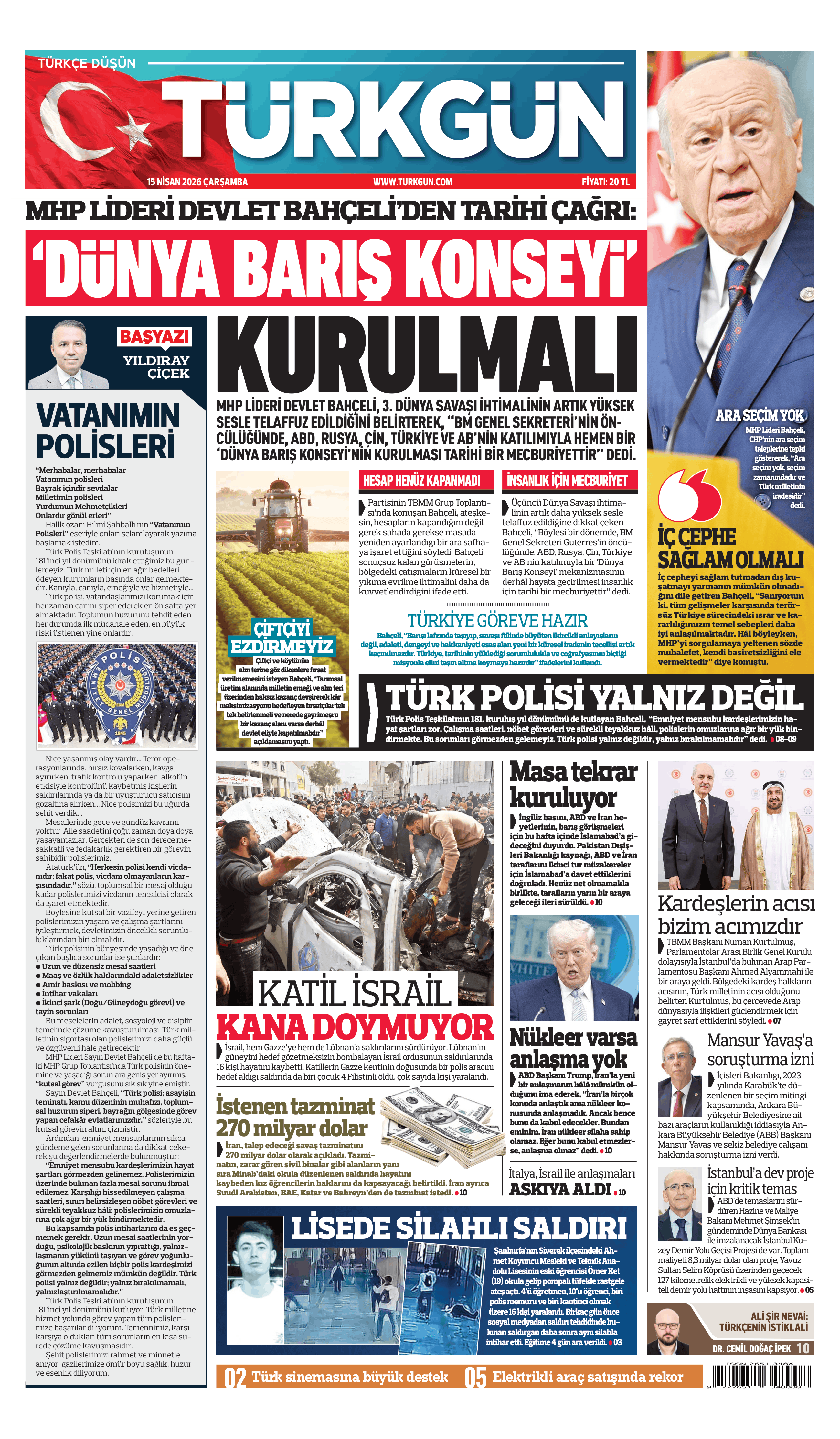 https://www.turkgun.com/Türkgün Gazetesi 15 Nisan 2026