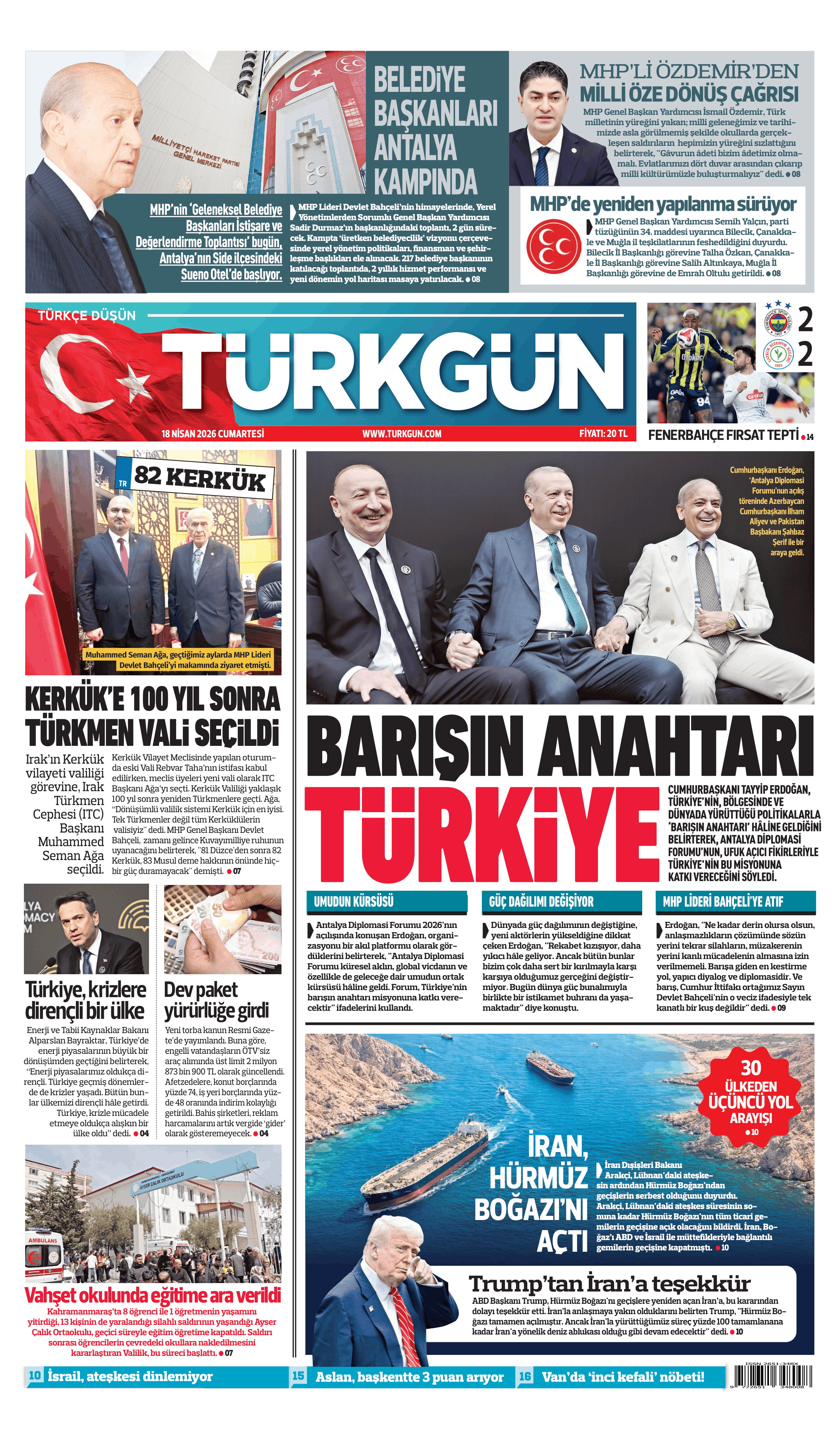 https://www.turkgun.com/Türkgün Gazetesi 18 Nisan 2026