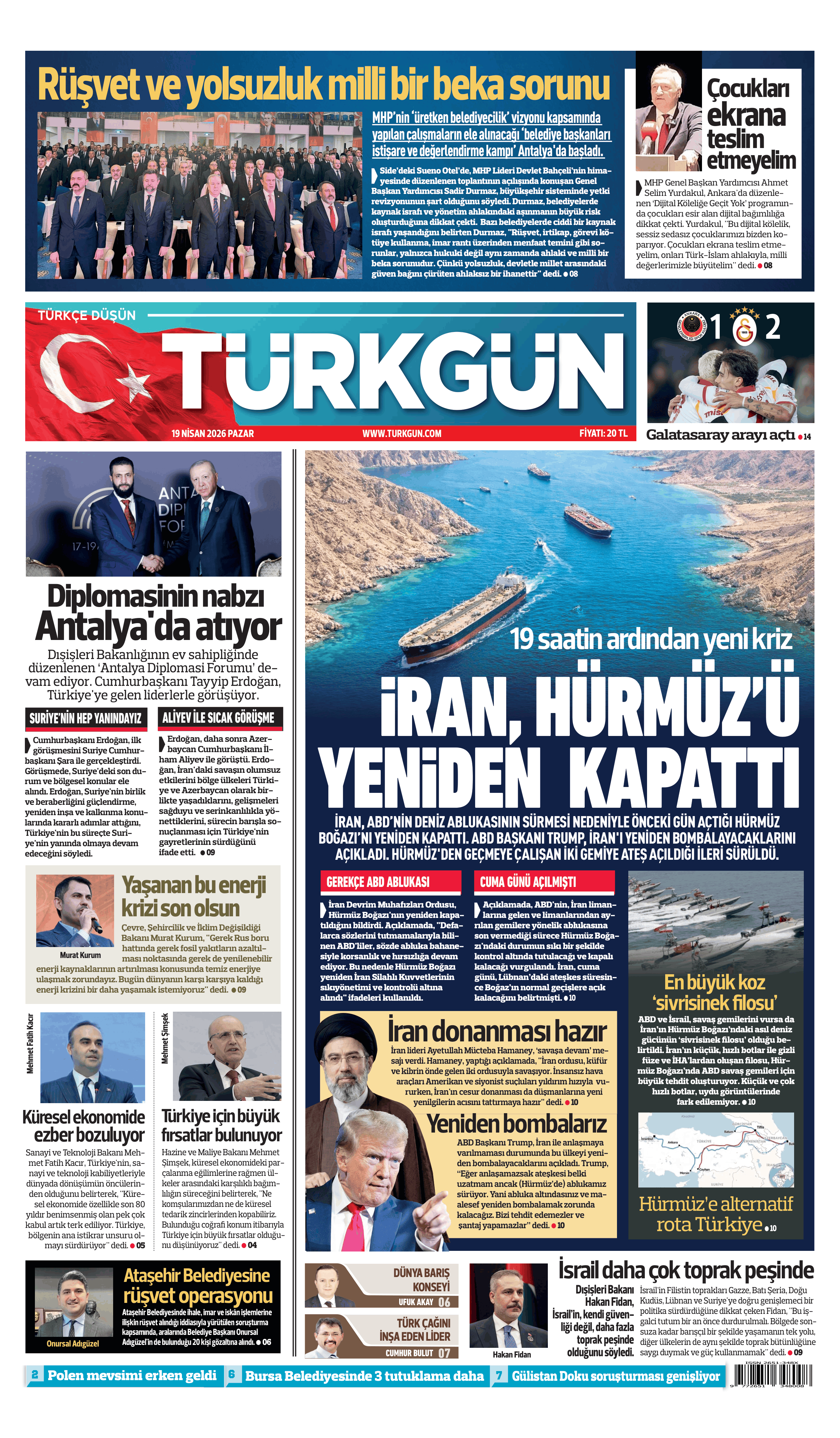 https://www.turkgun.com/Türkgün Gazetesi 19 Nisan 2026