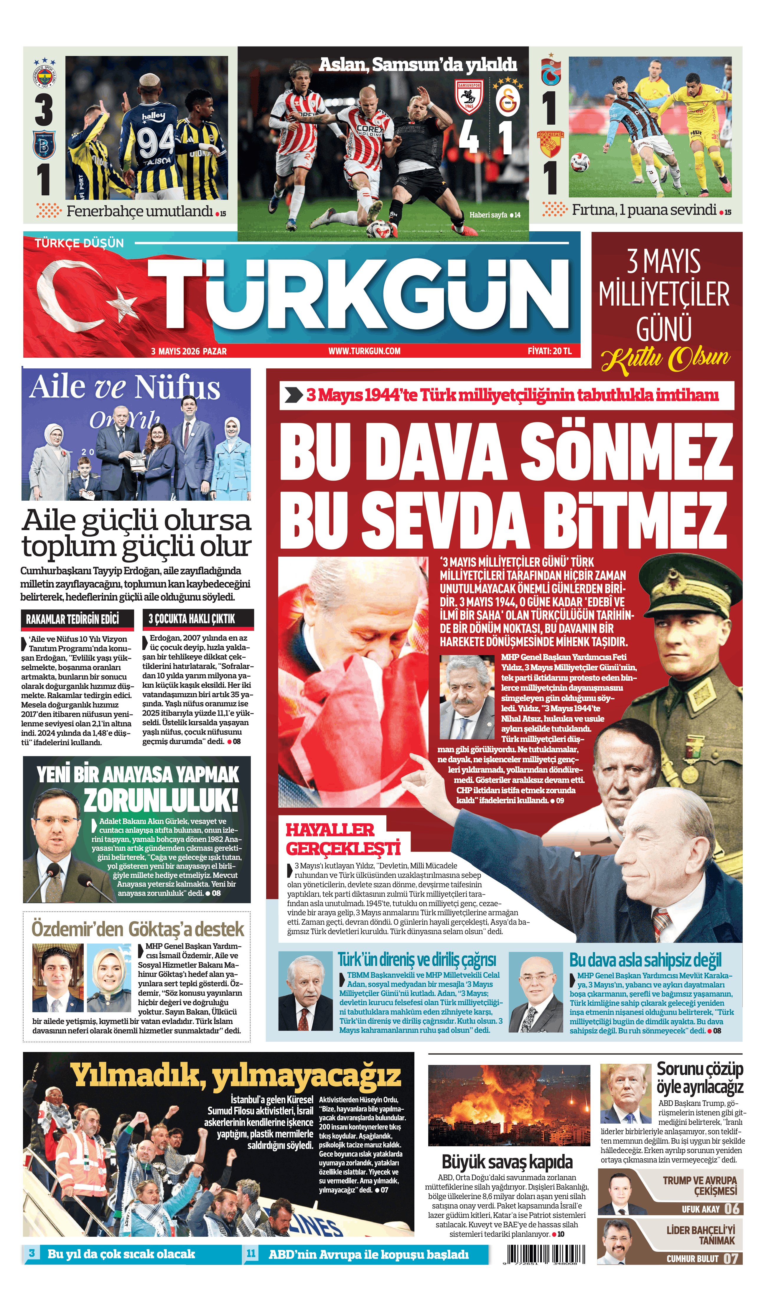 https://www.turkgun.com/Türkgün Gazetesi 3 Mayıs 2026