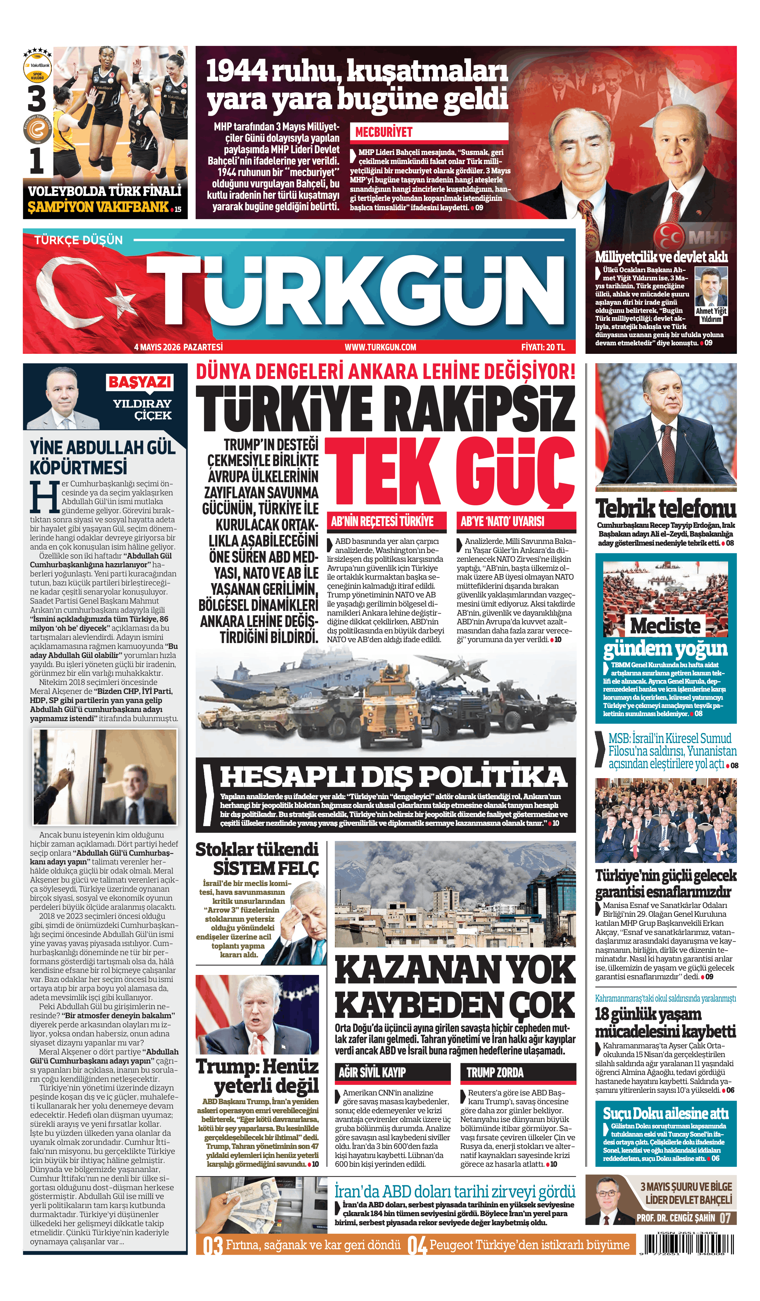 https://www.turkgun.com/Türkgün Gazetesi 4 Mayıs 2026