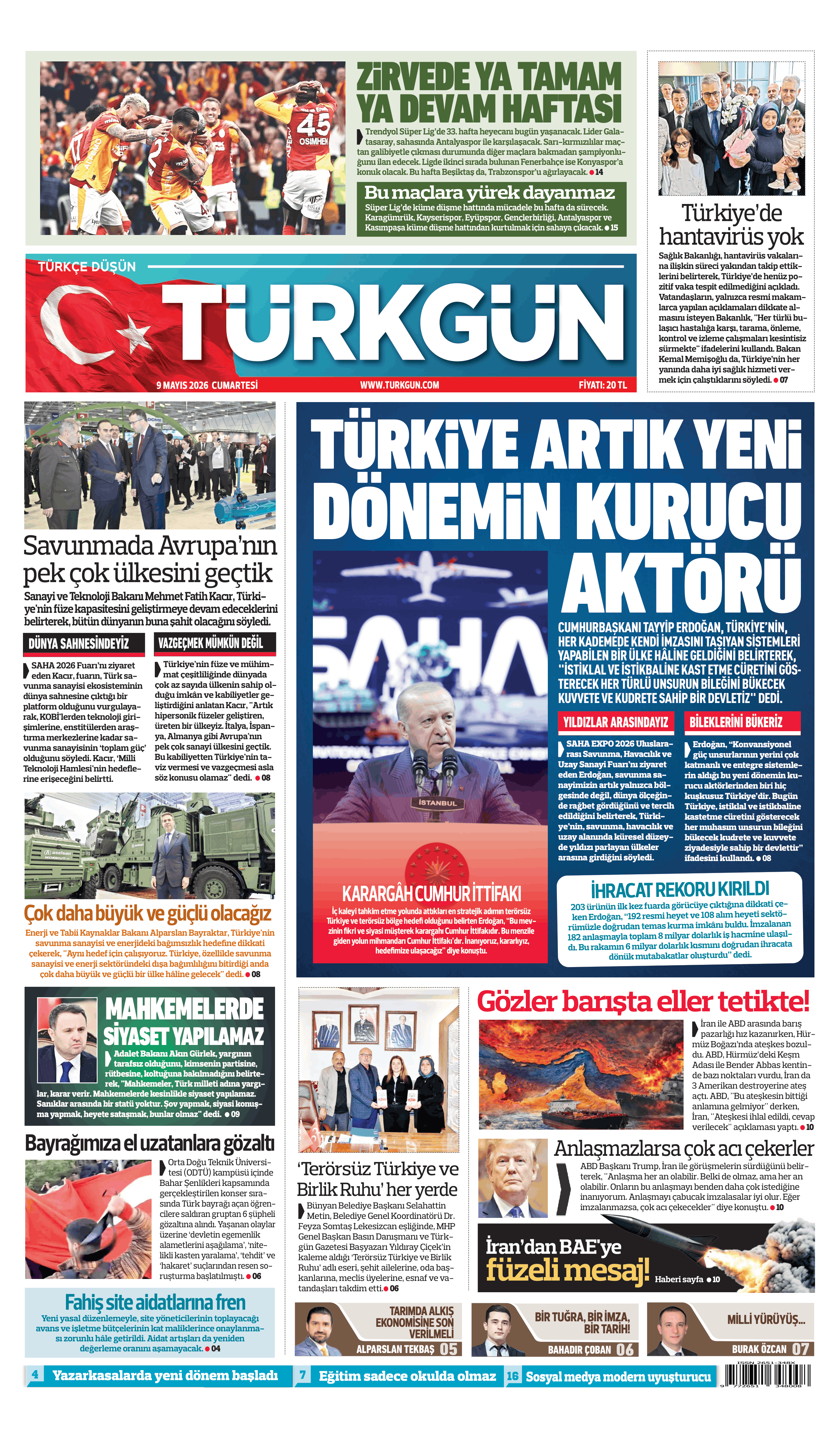 https://www.turkgun.com/Türkgün Gazetesi 9 Mayıs 2026