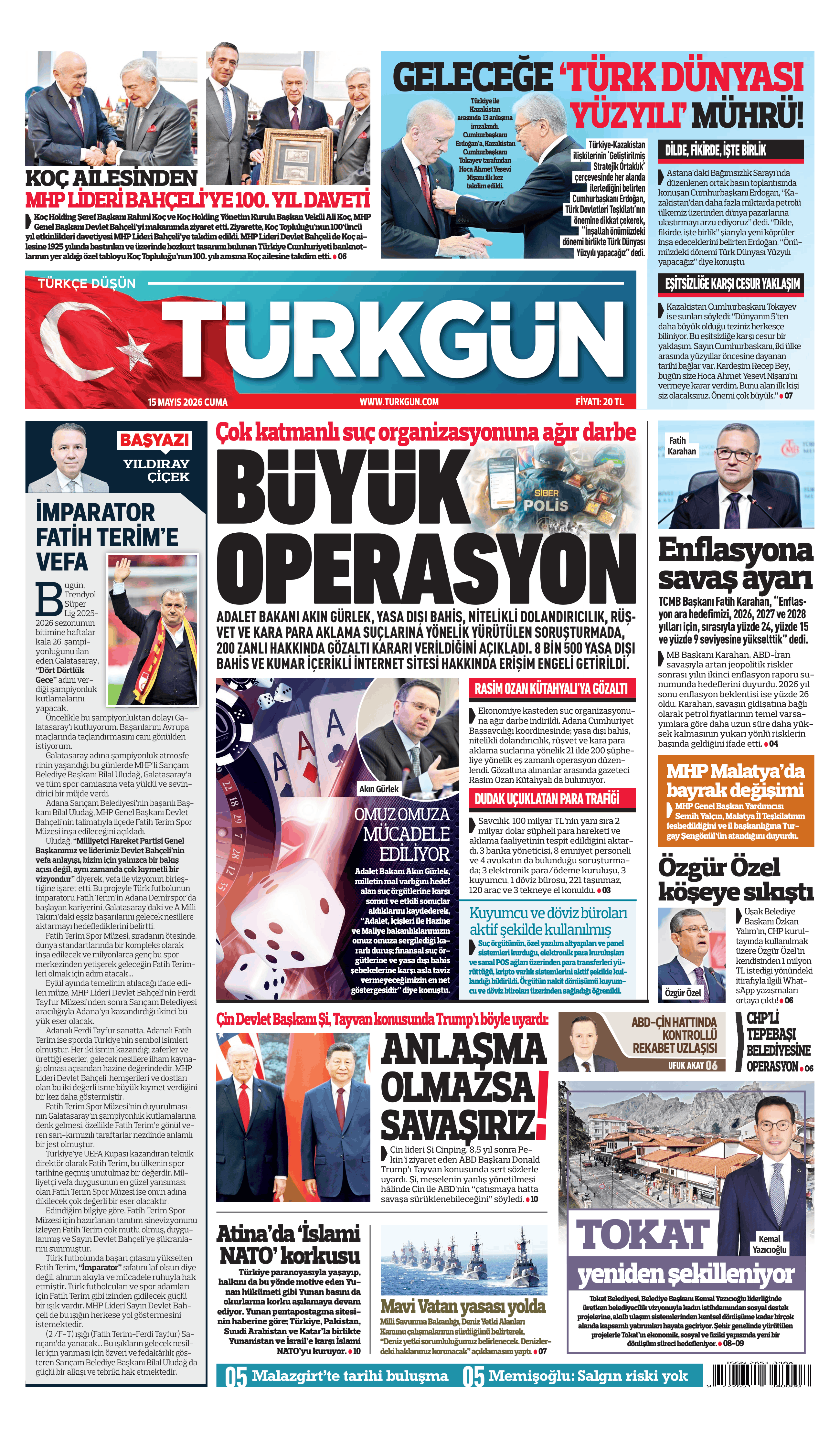 https://www.turkgun.com/Türkgün Gazetesi 15 Mayıs 2026