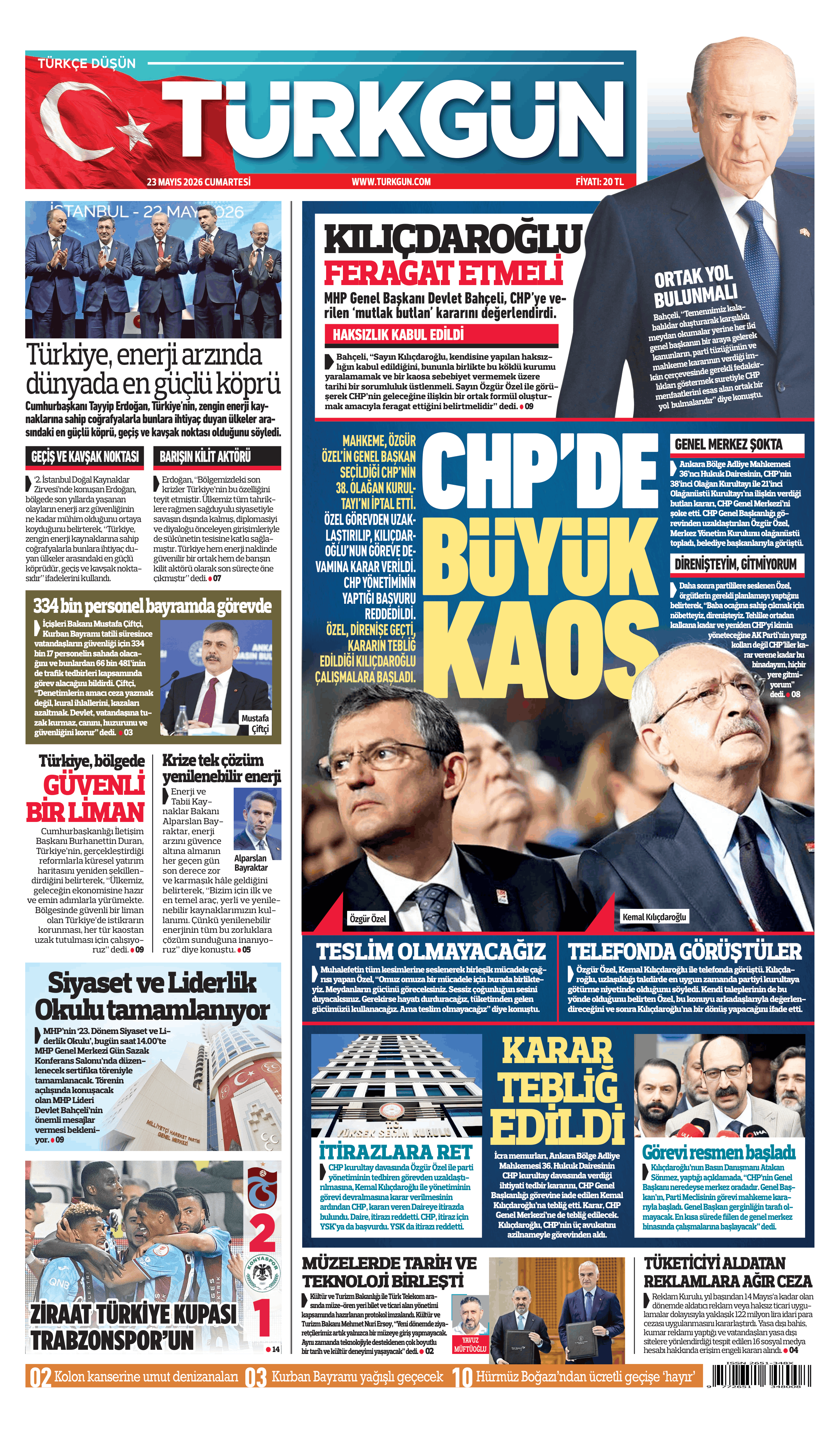 https://www.turkgun.com/Türkgün Gazetesi 23 Mayıs 2026