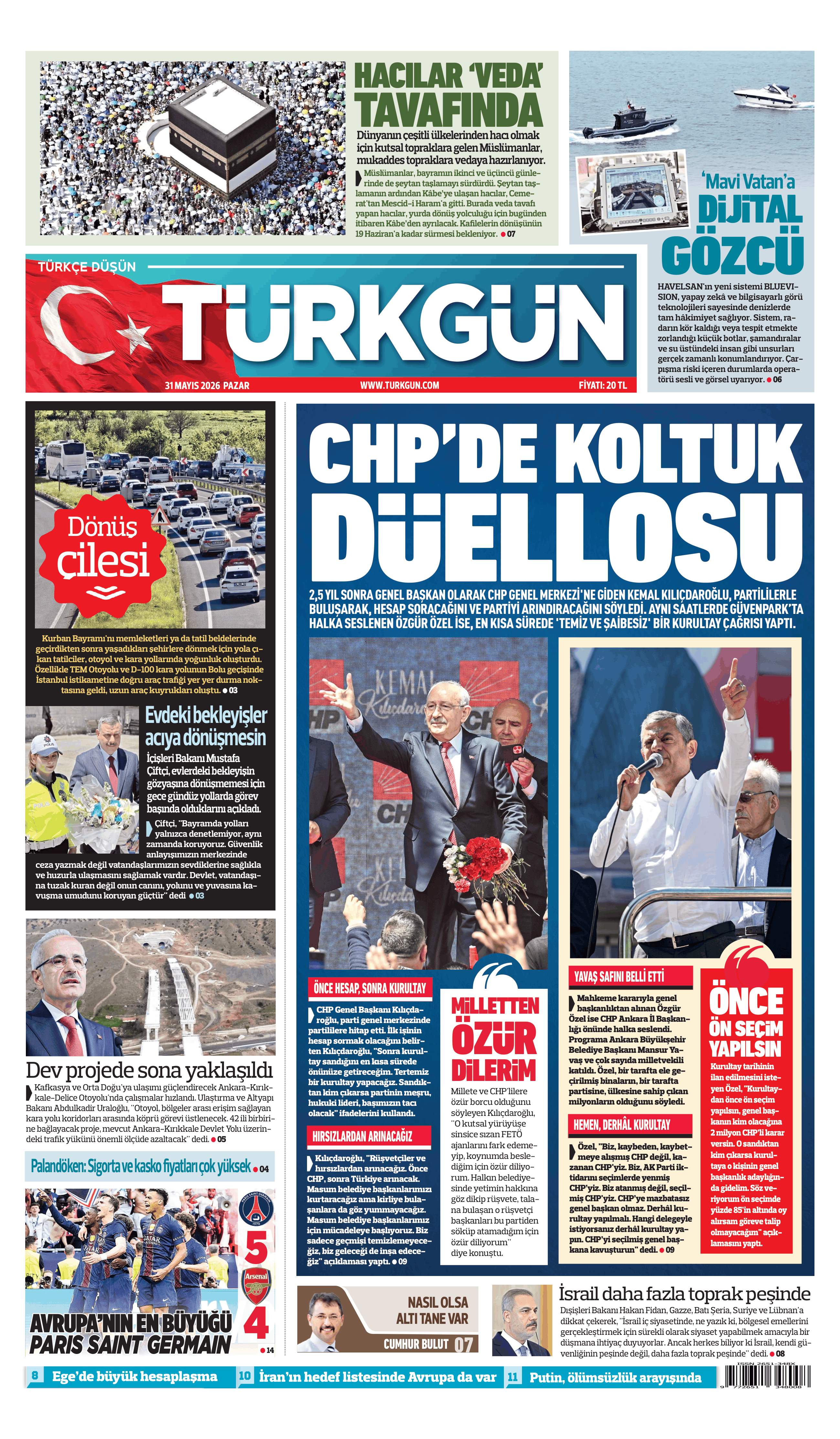 https://www.turkgun.com/Türkgün Gazetesi 31 Mayıs 2026