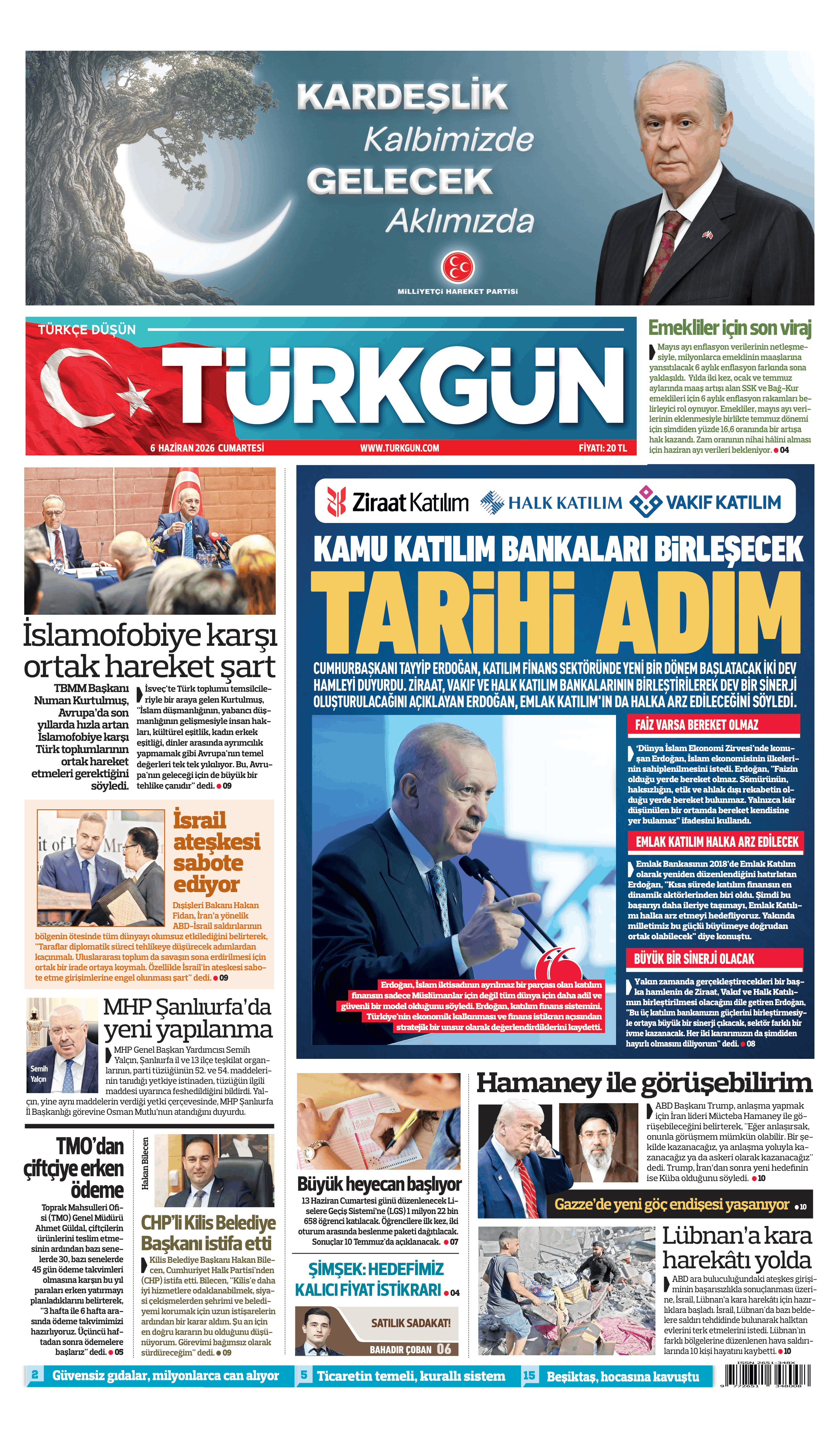 https://www.turkgun.com/Türkgün Gazetesi 6 Haziran 2026