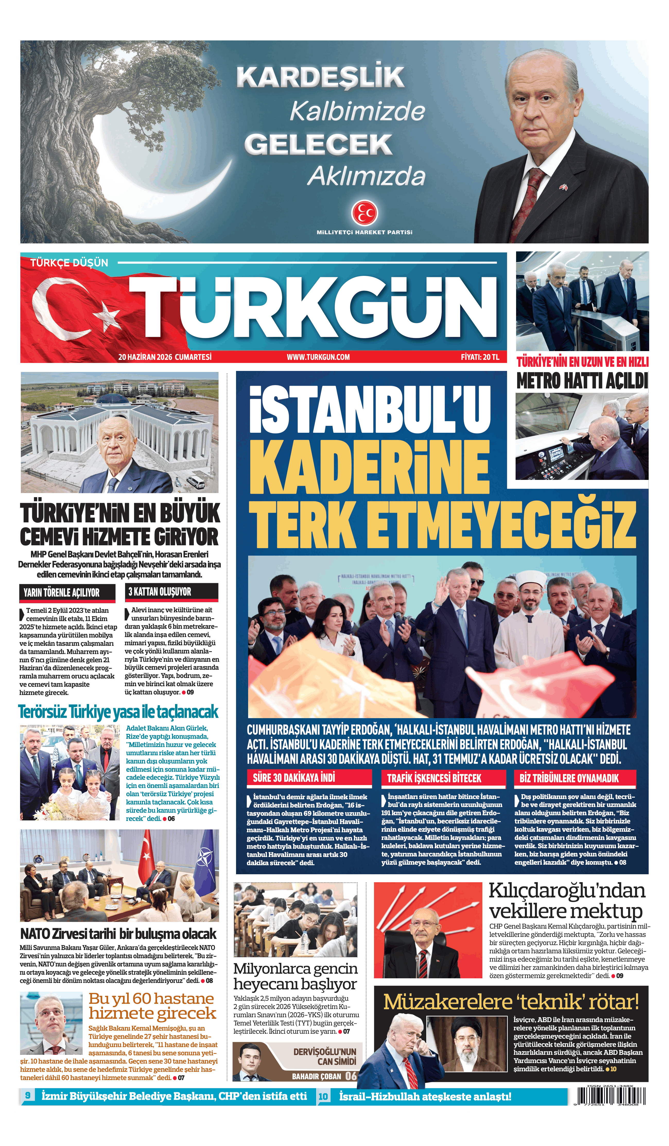 https://www.turkgun.com/Türkgün Gazetesi 20 Haziran 2026
