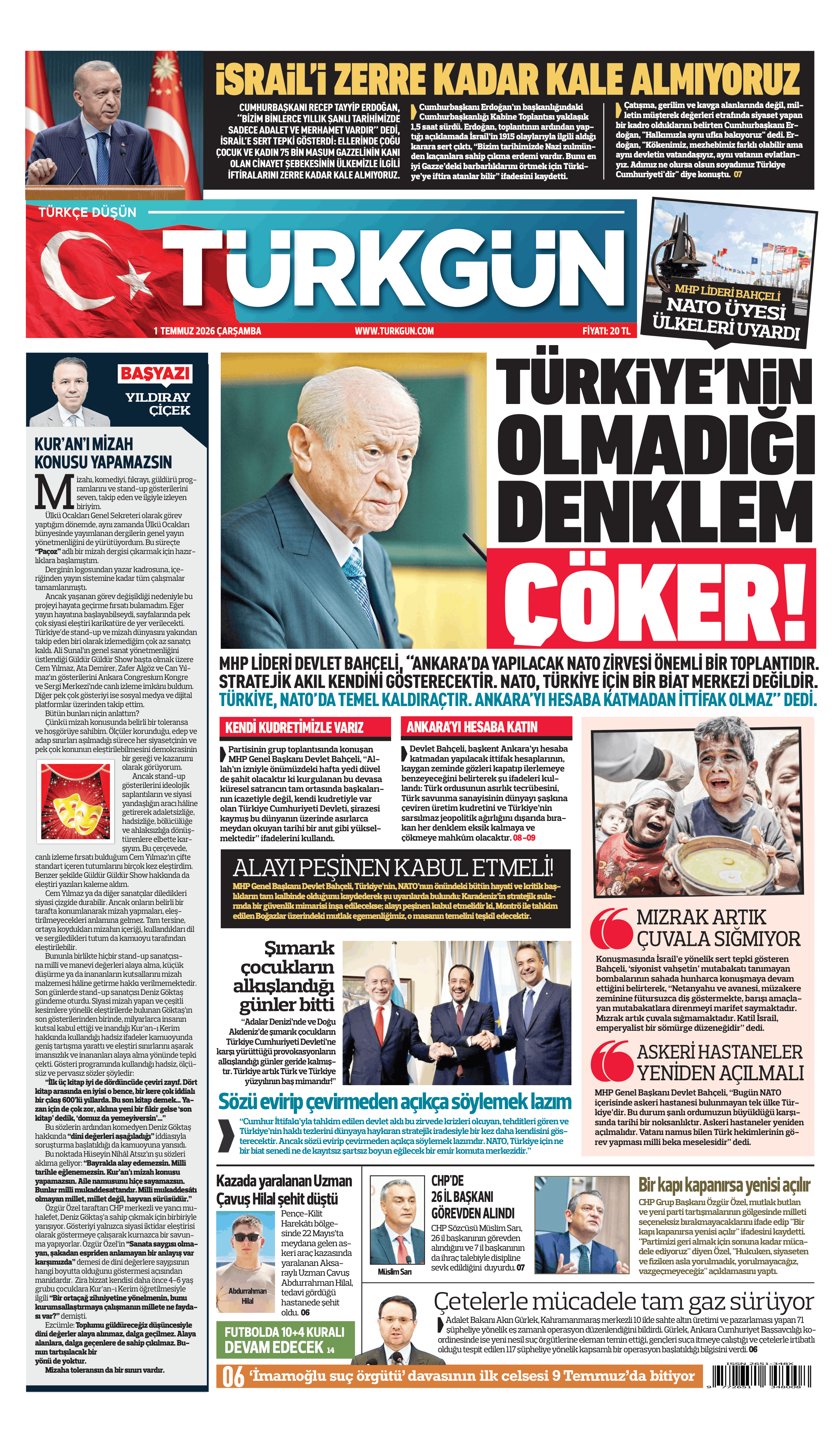 https://www.turkgun.com/Türkgün Gazetesi 1 Temmuz 2026