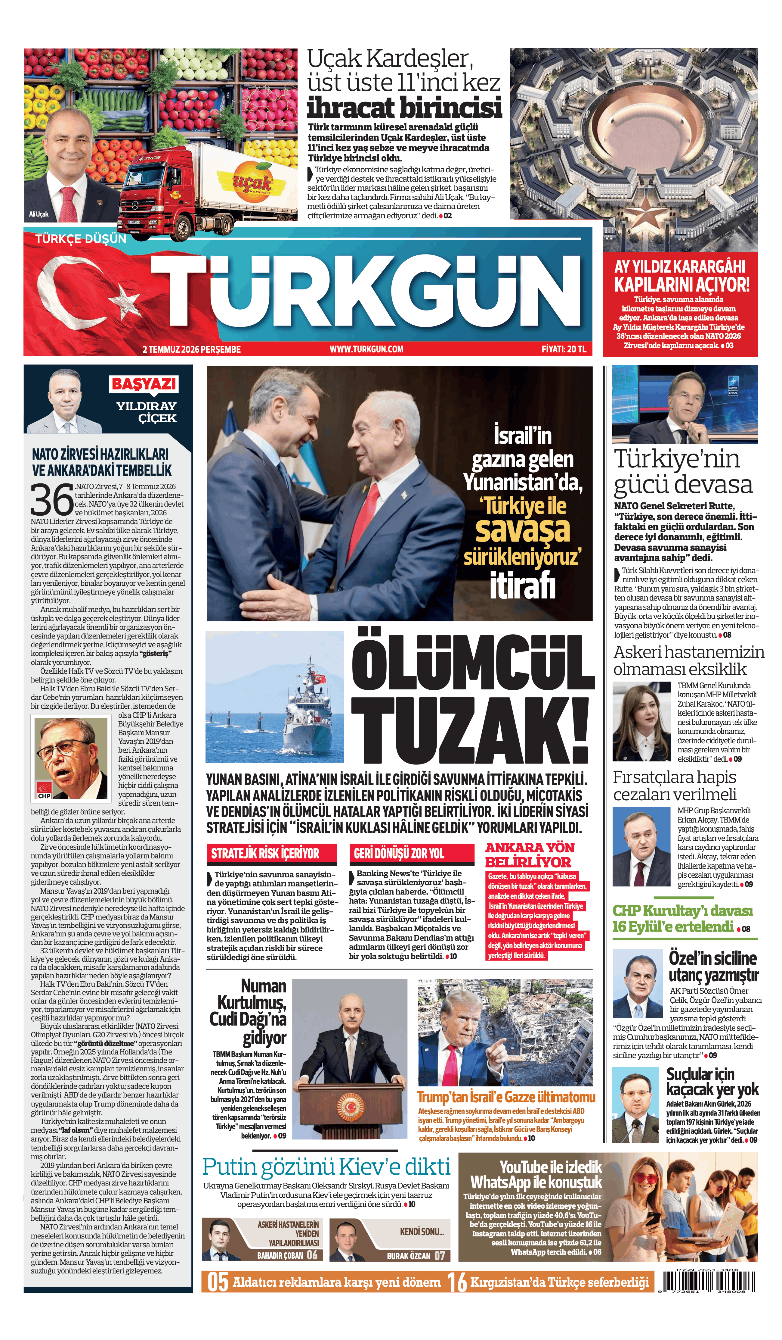 https://www.turkgun.com/Türkgün Gazetesi 2 Temmuz 2026