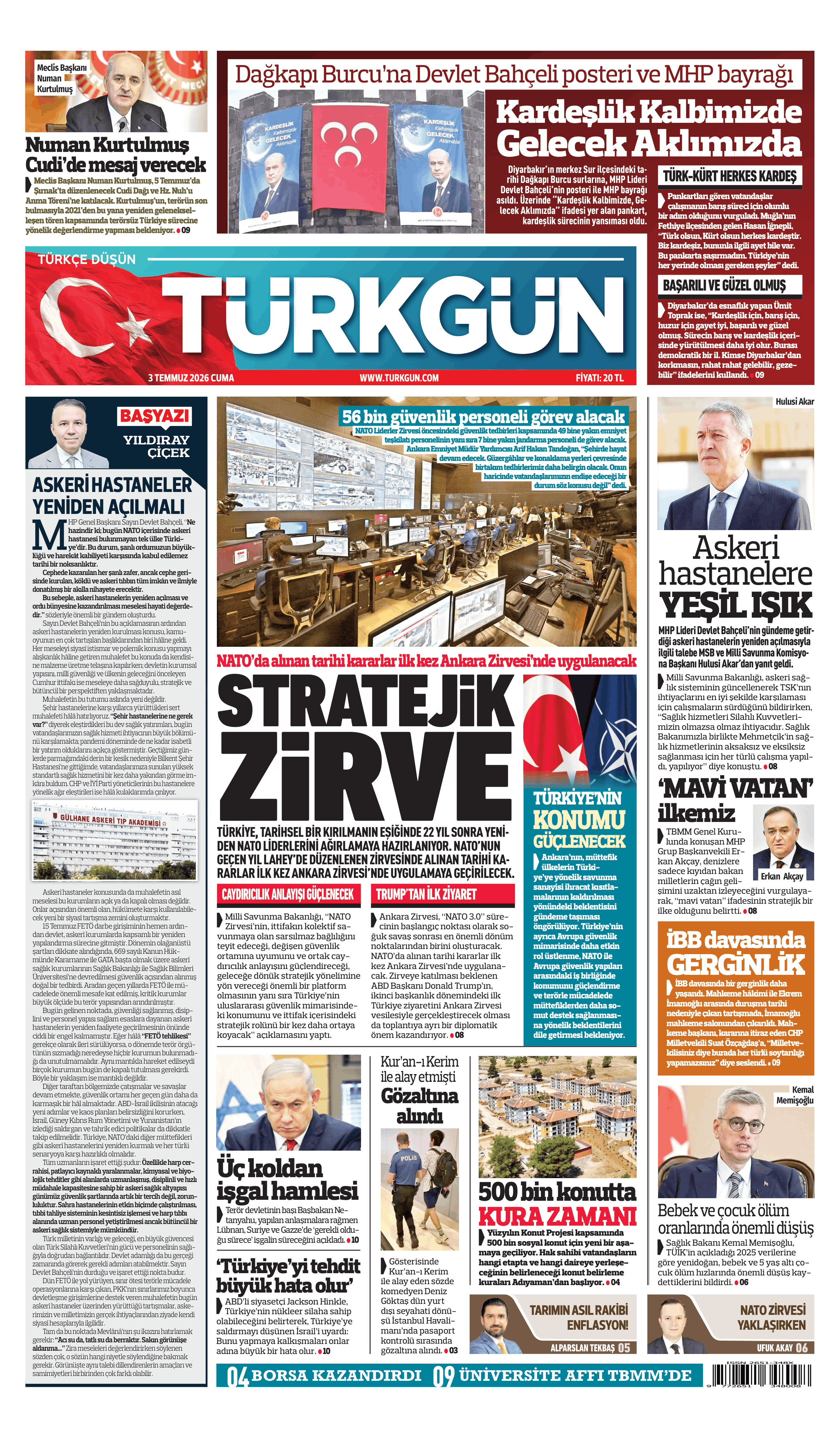 https://www.turkgun.com/Türkgün Gazetesi 3 Temmuz 2026